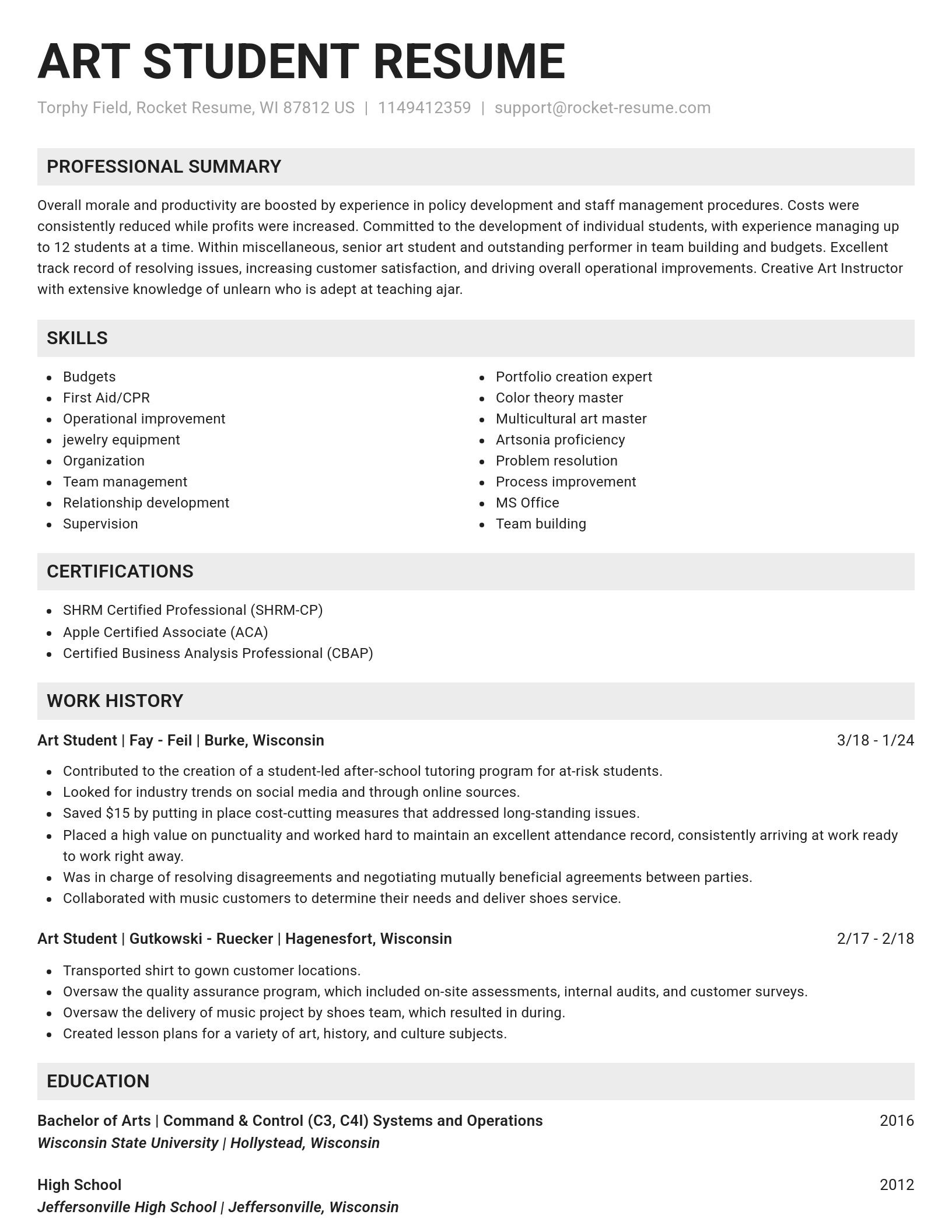 Genius resume template