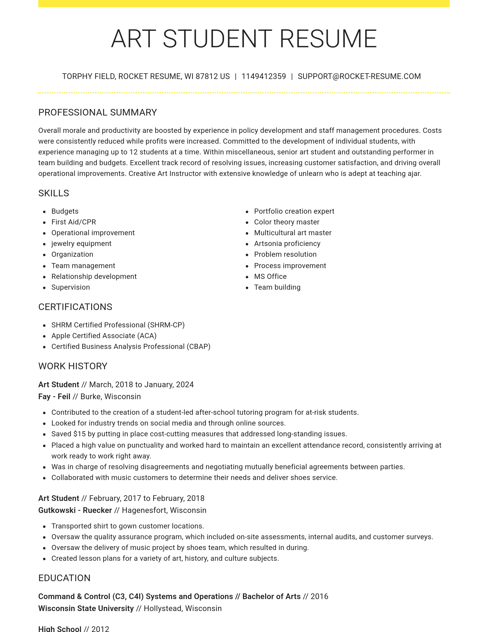 Grand resume template
