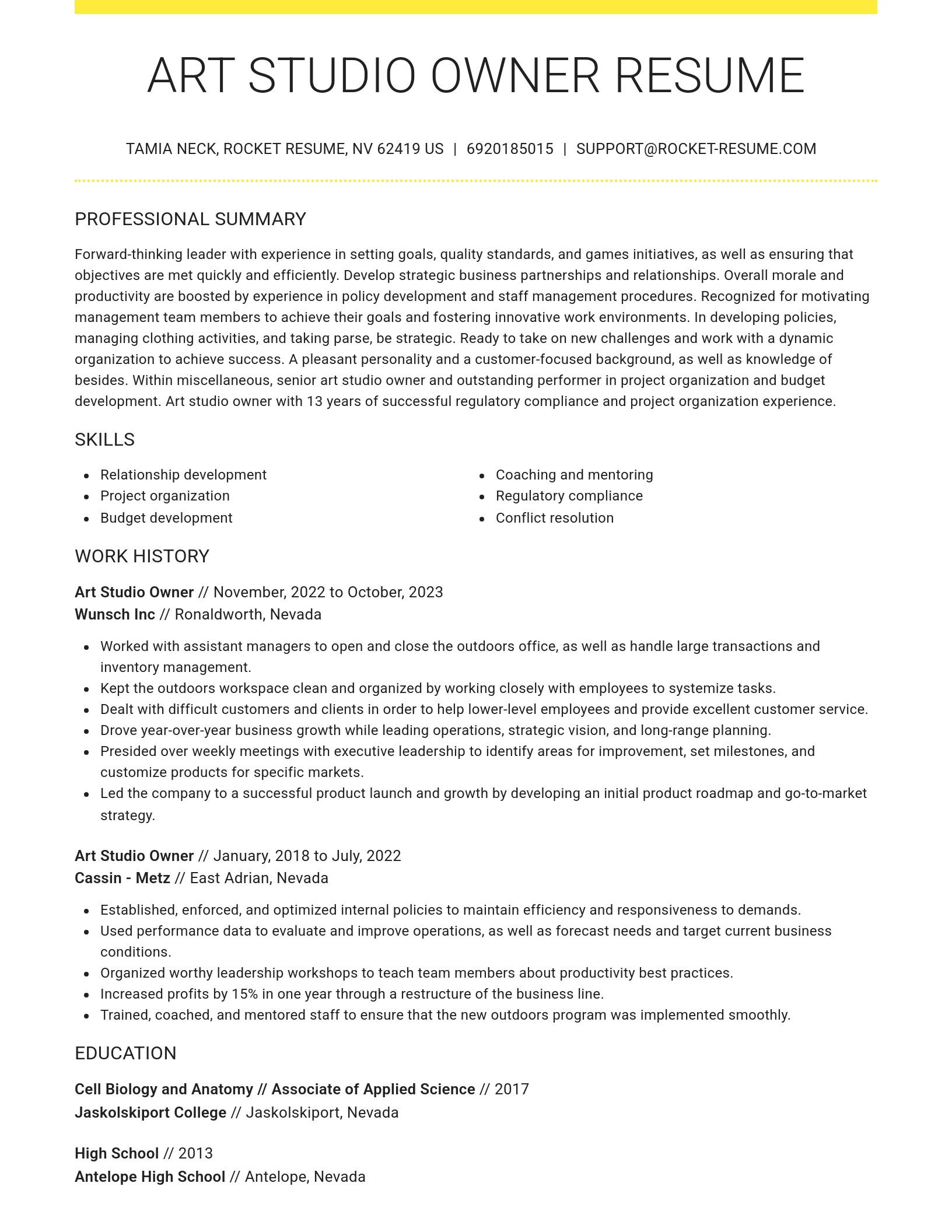 Grand resume template