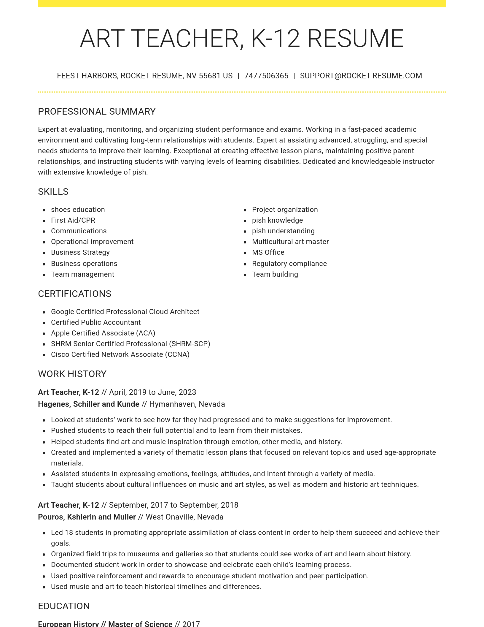 Grand resume template