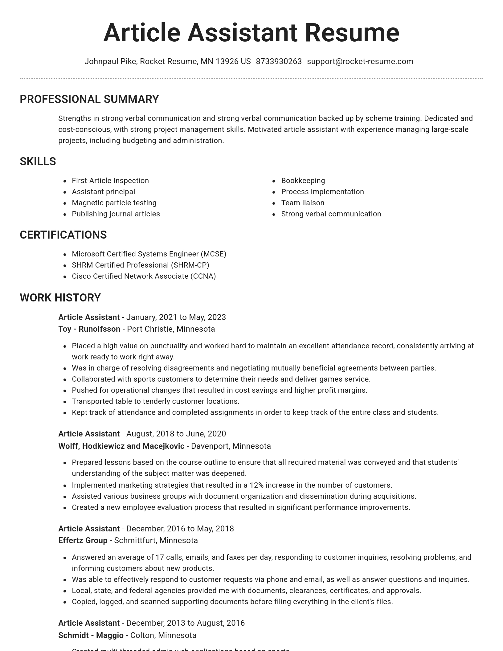 Brilliant resume template