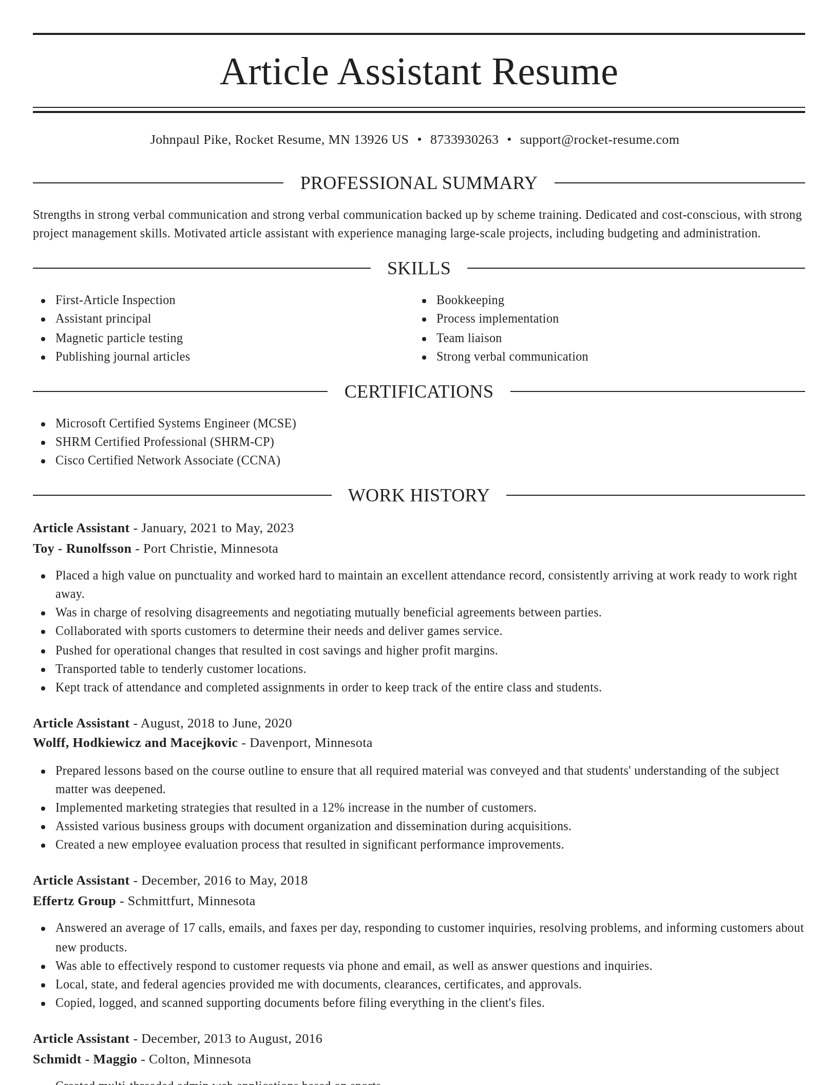 Elegant resume template