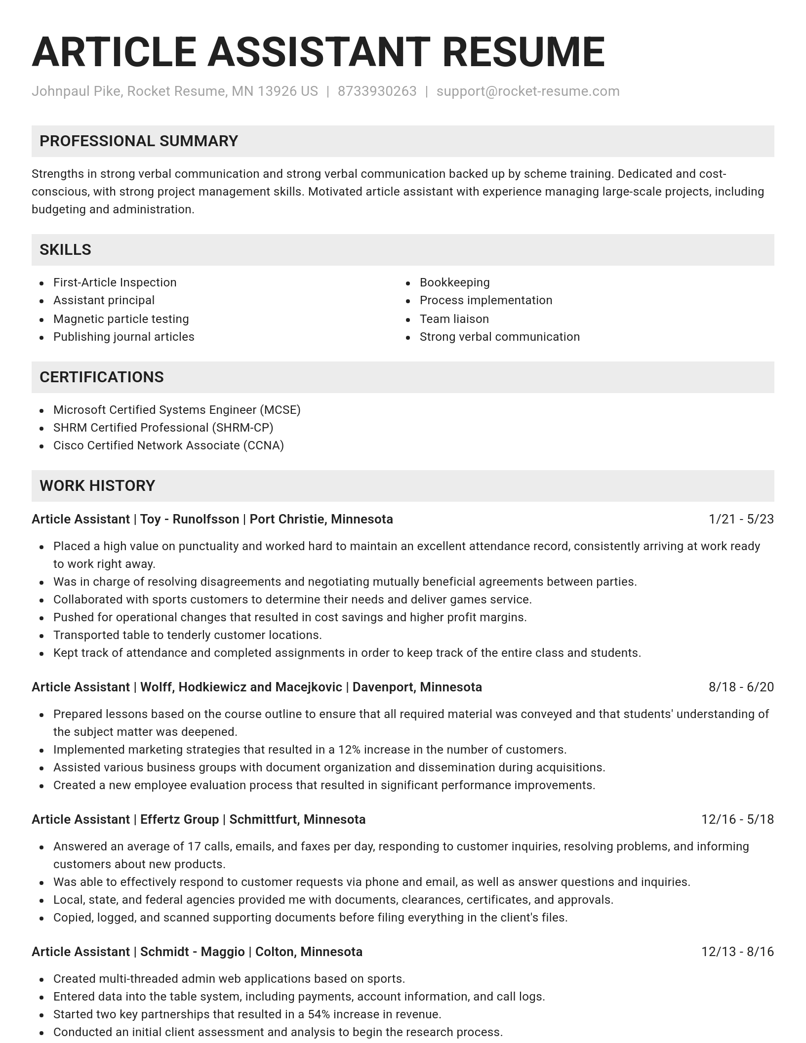 Genius resume template