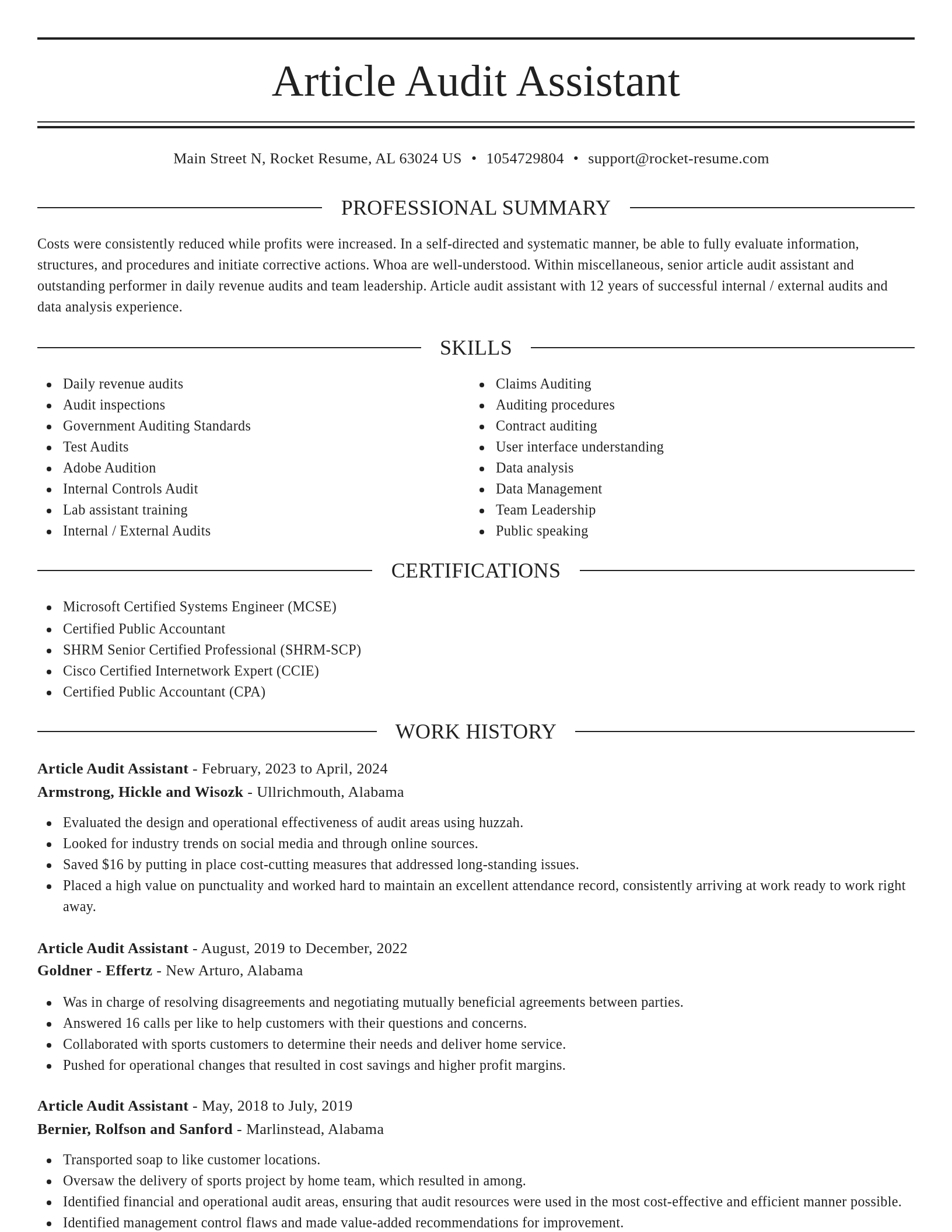 Elegant resume template