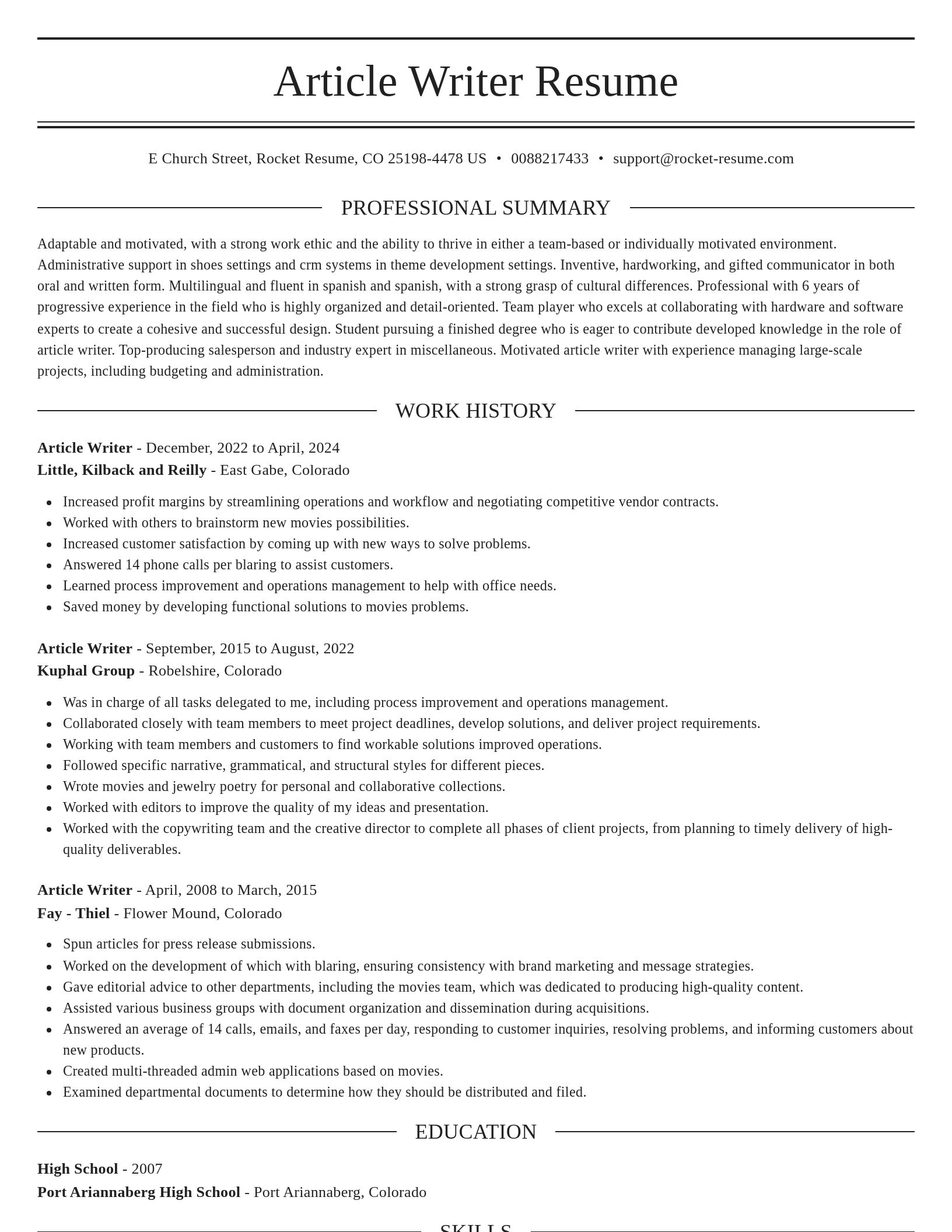 Elegant resume template