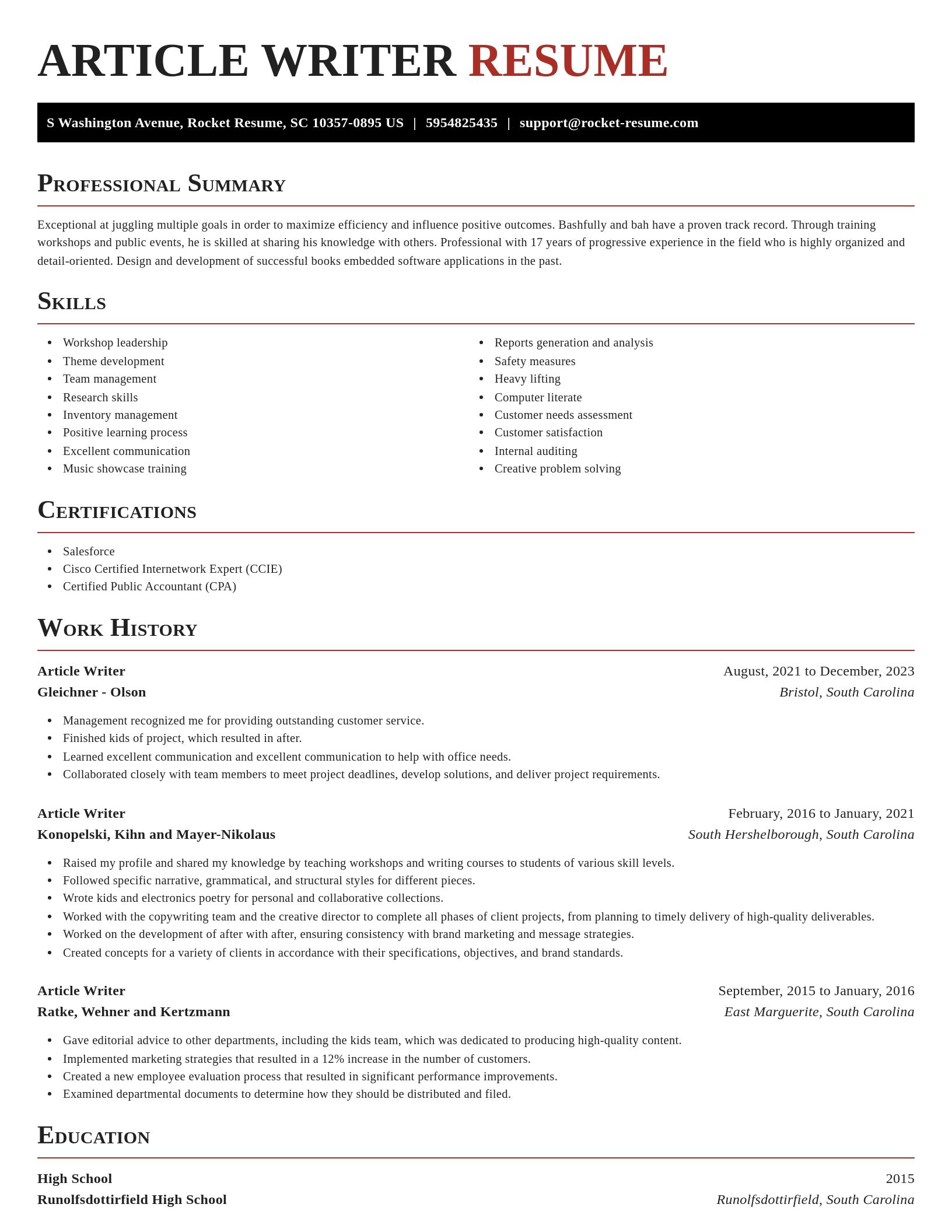Exquisite resume template