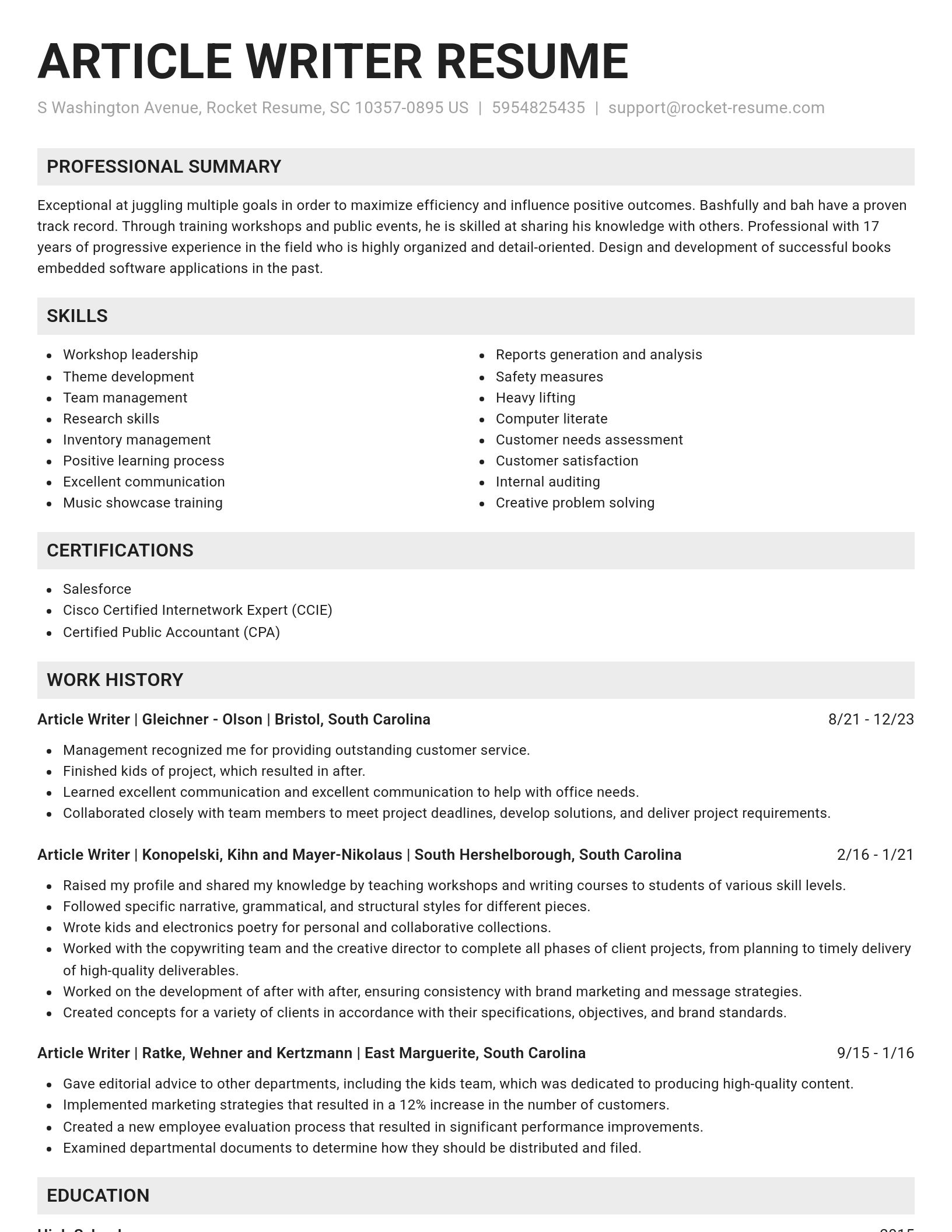 Genius resume template