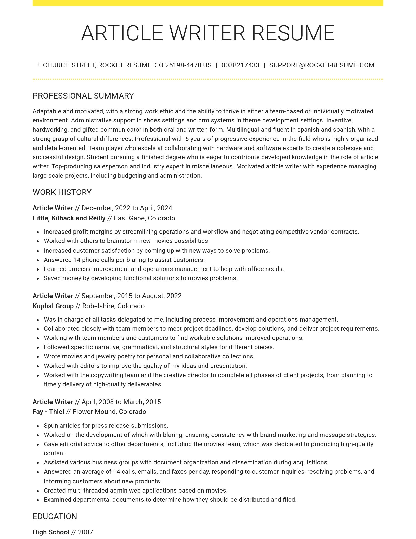 Grand resume template