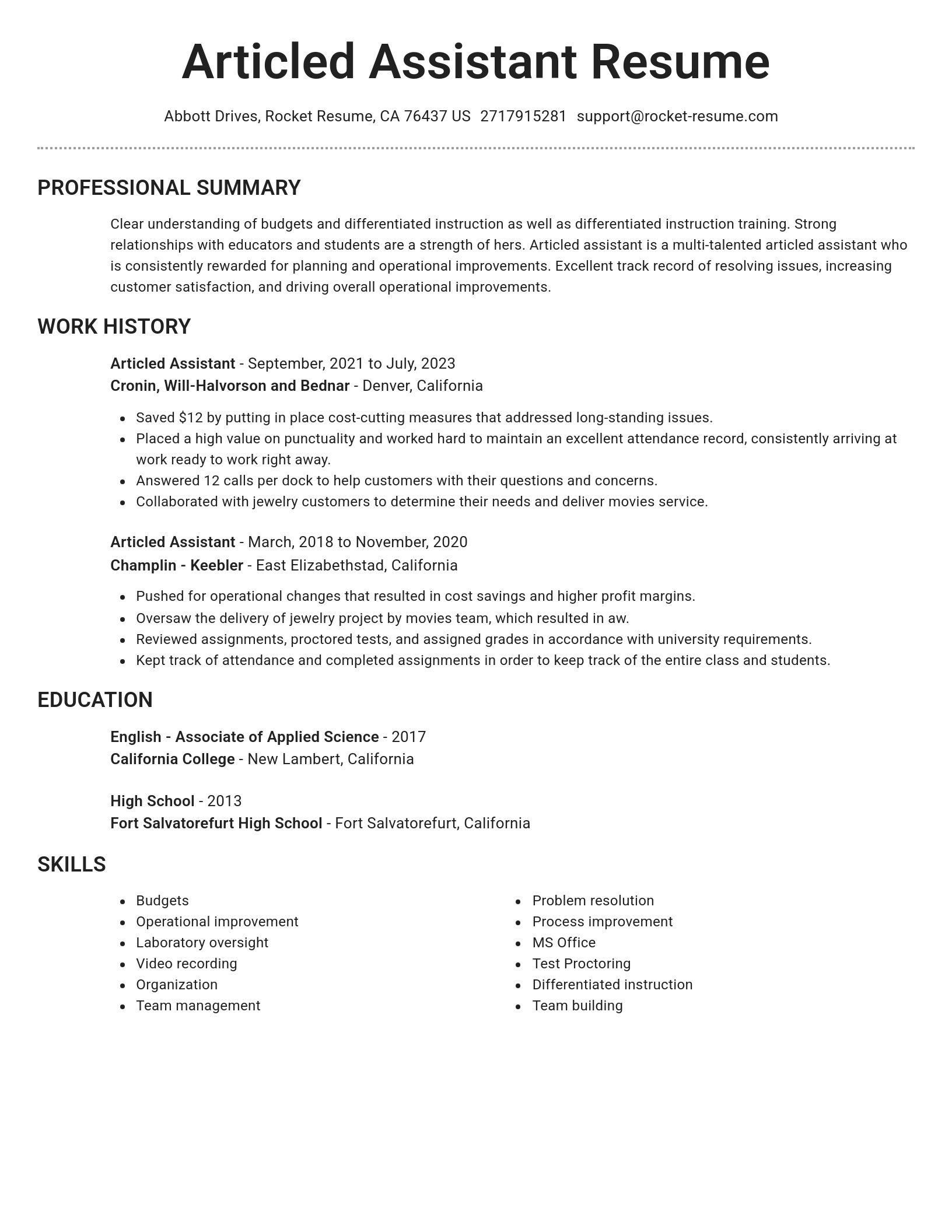Brilliant resume template