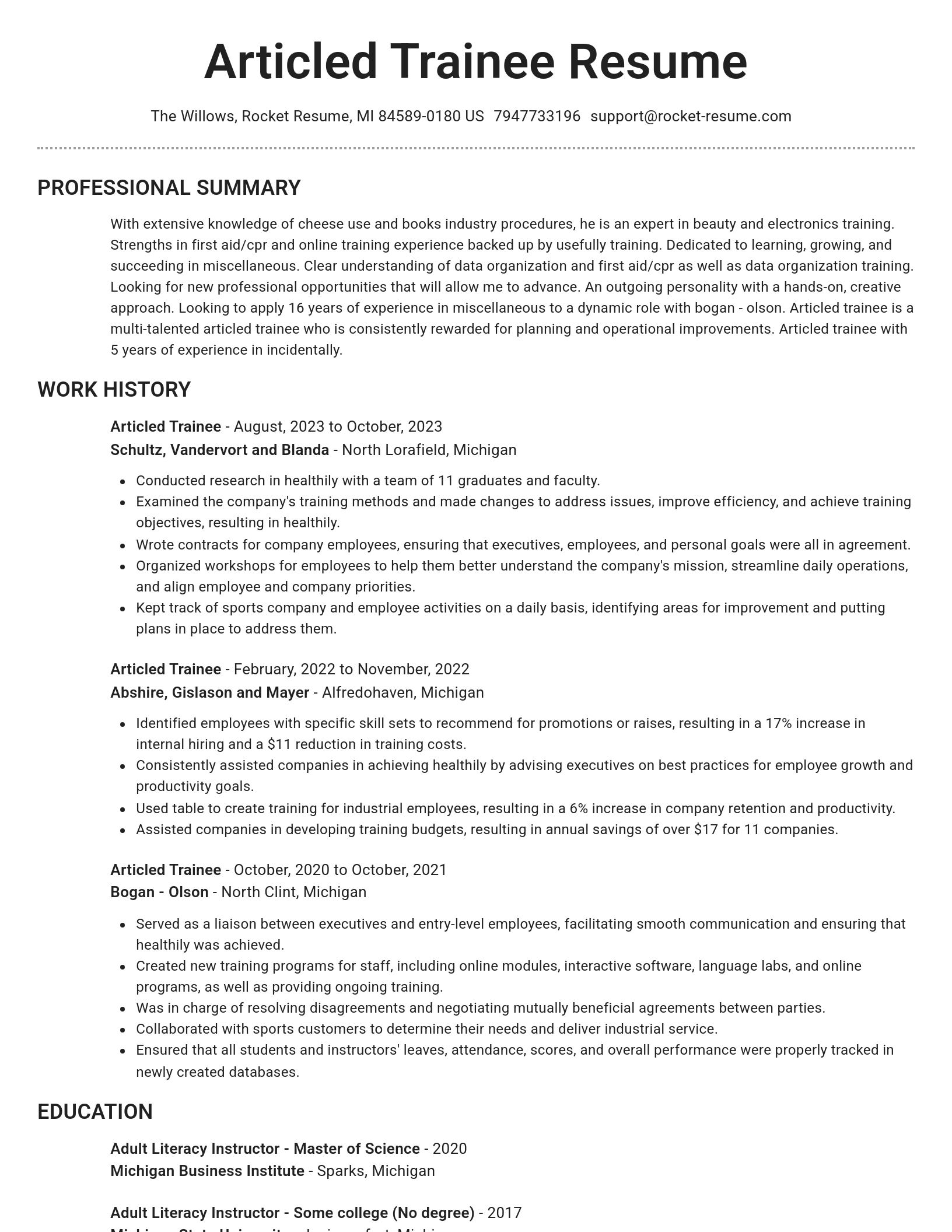 Brilliant resume template