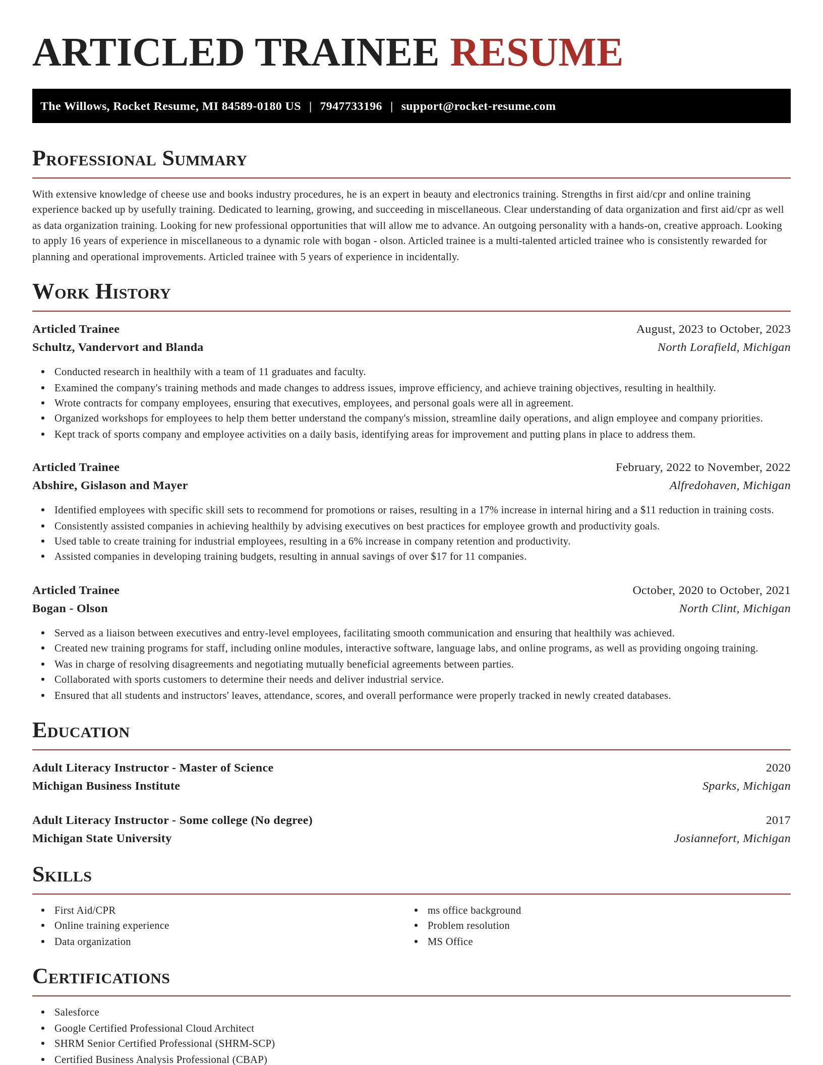Exquisite resume template