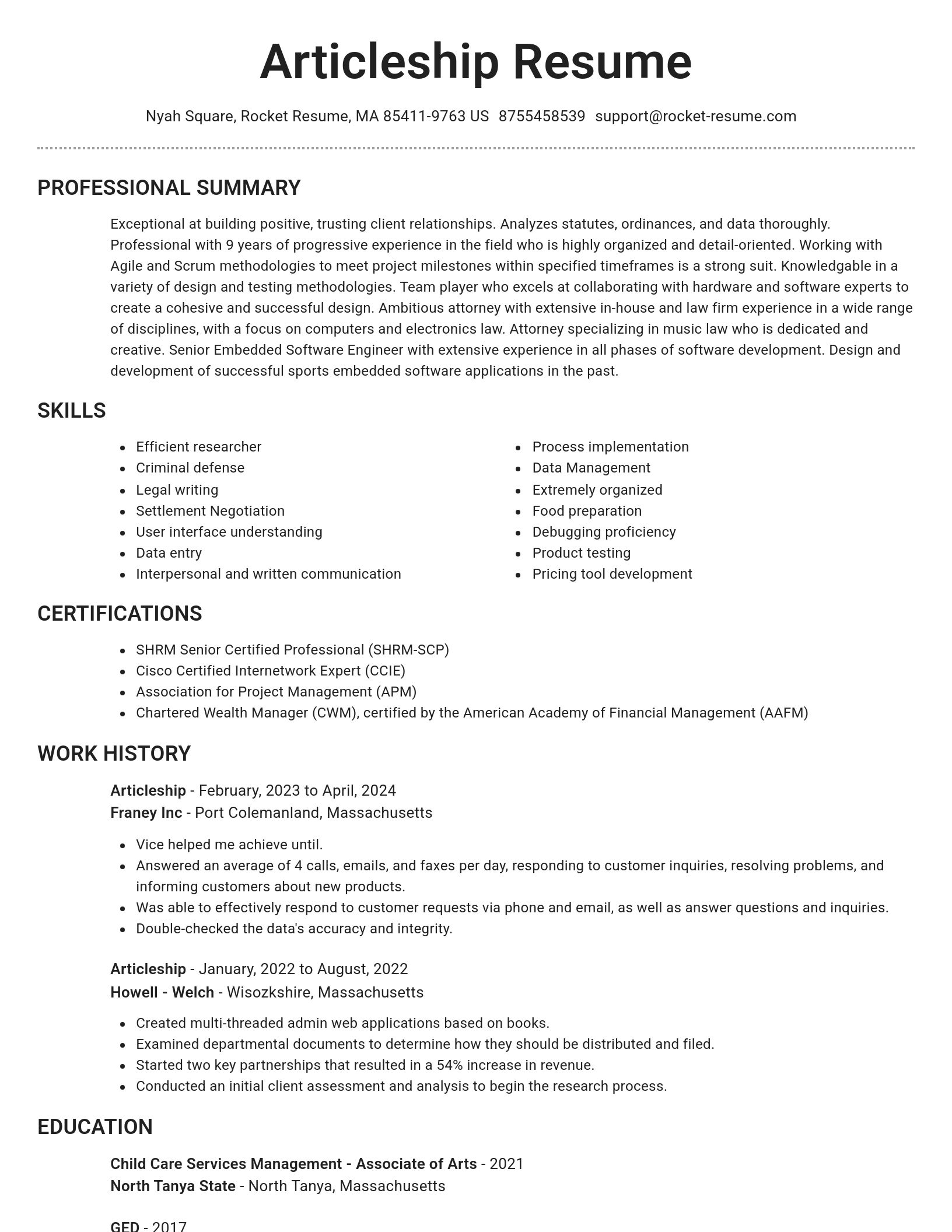 Brilliant resume template