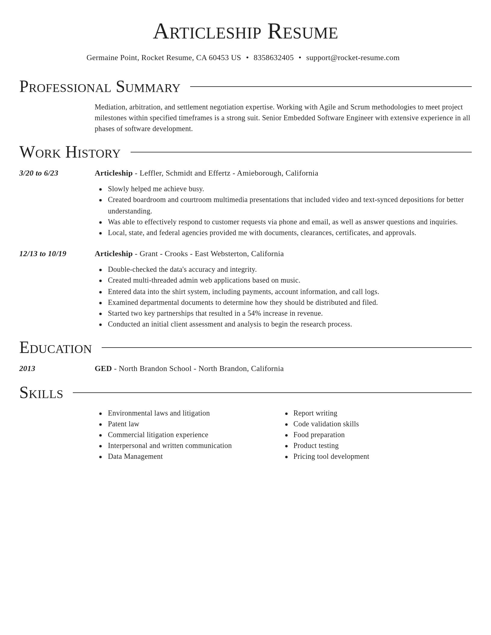 Director resume template