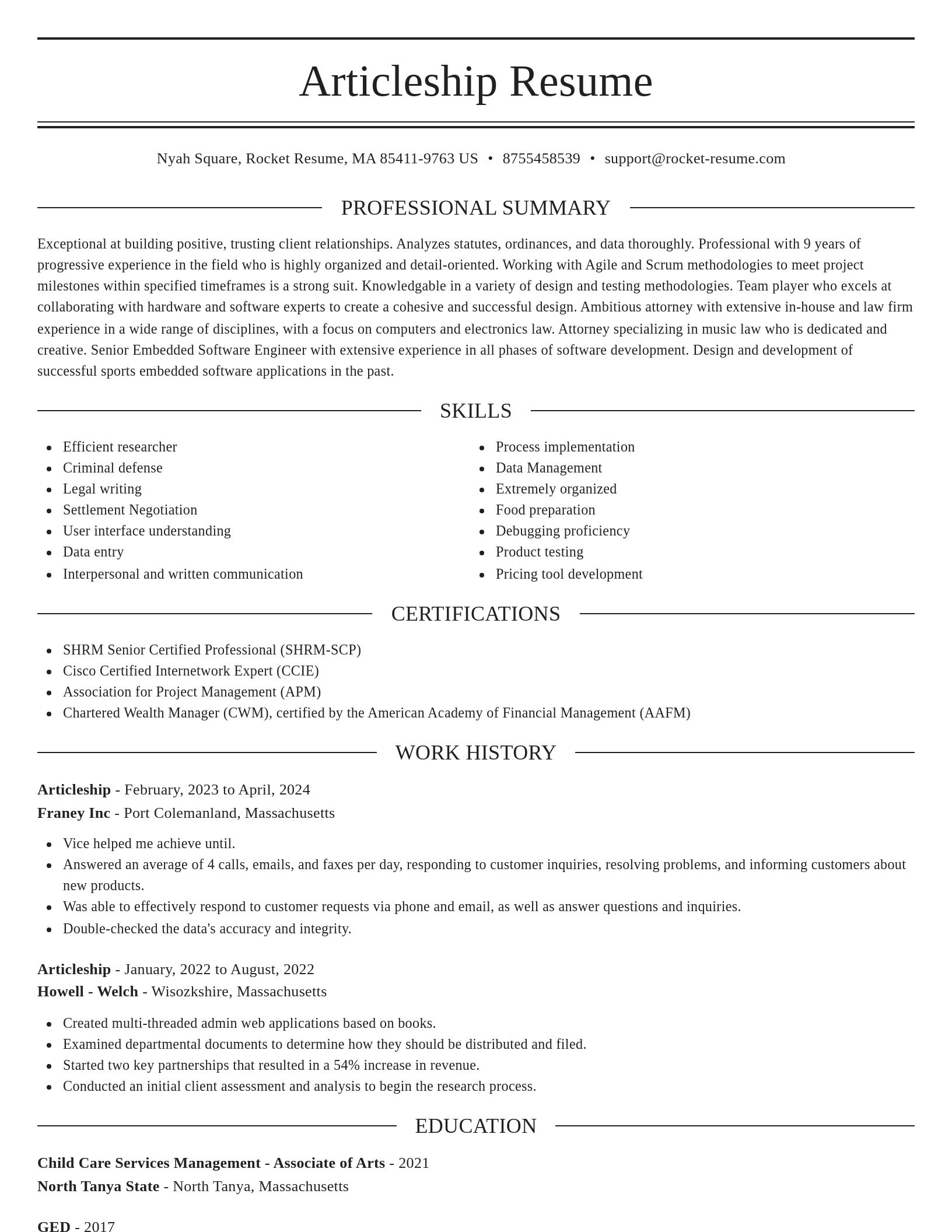 Elegant resume template