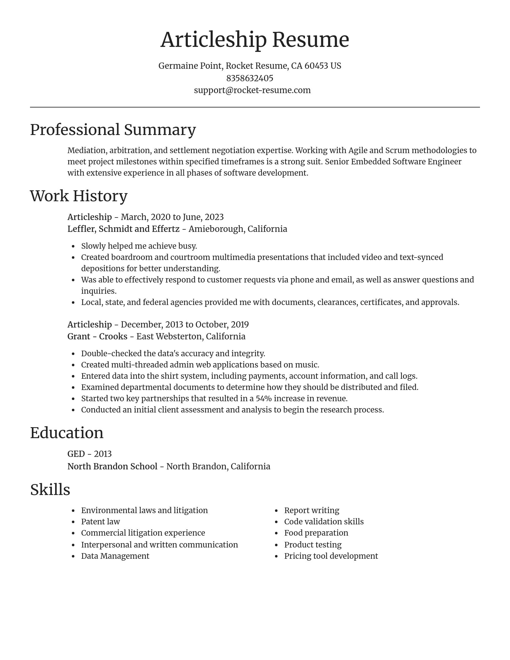 Focal Point resume template