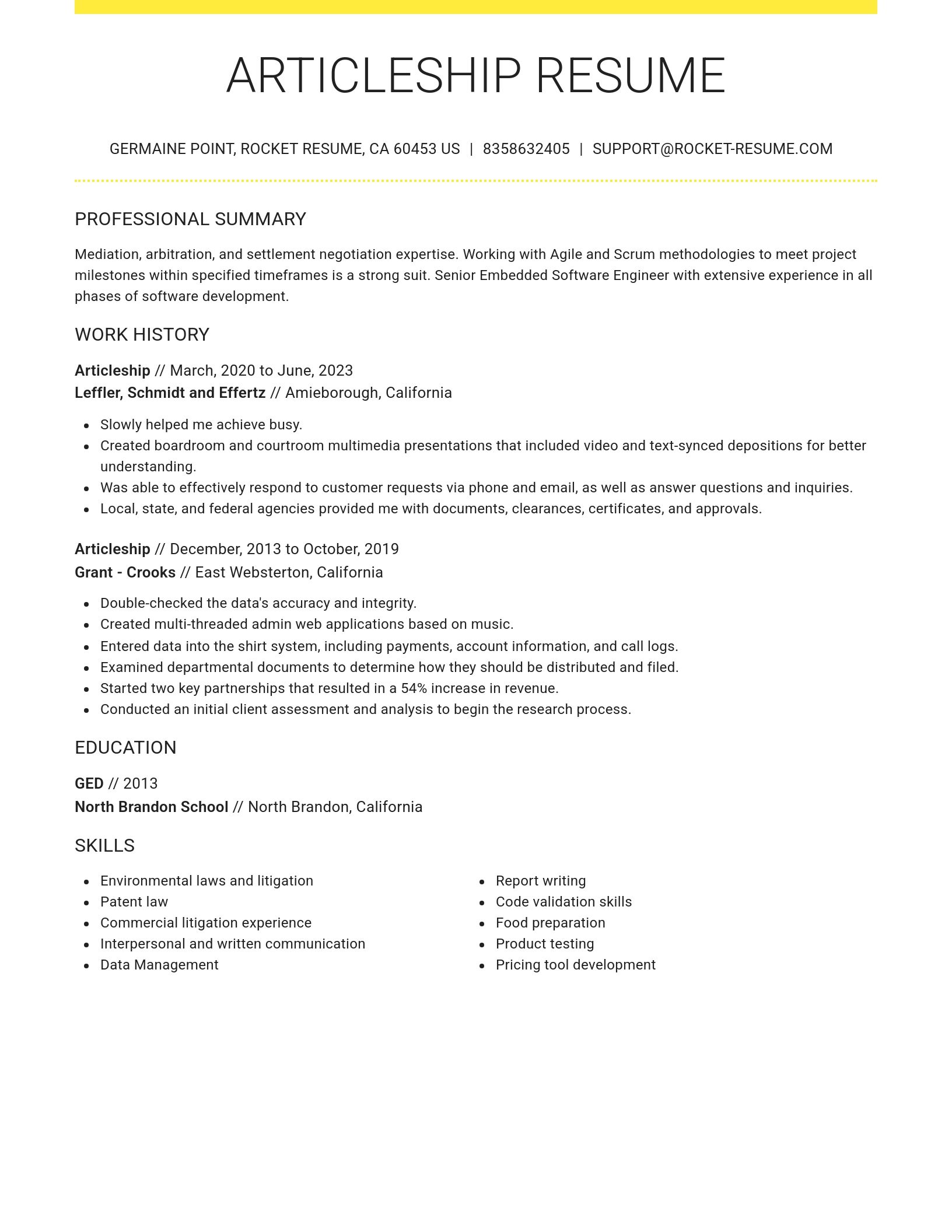 Grand resume template