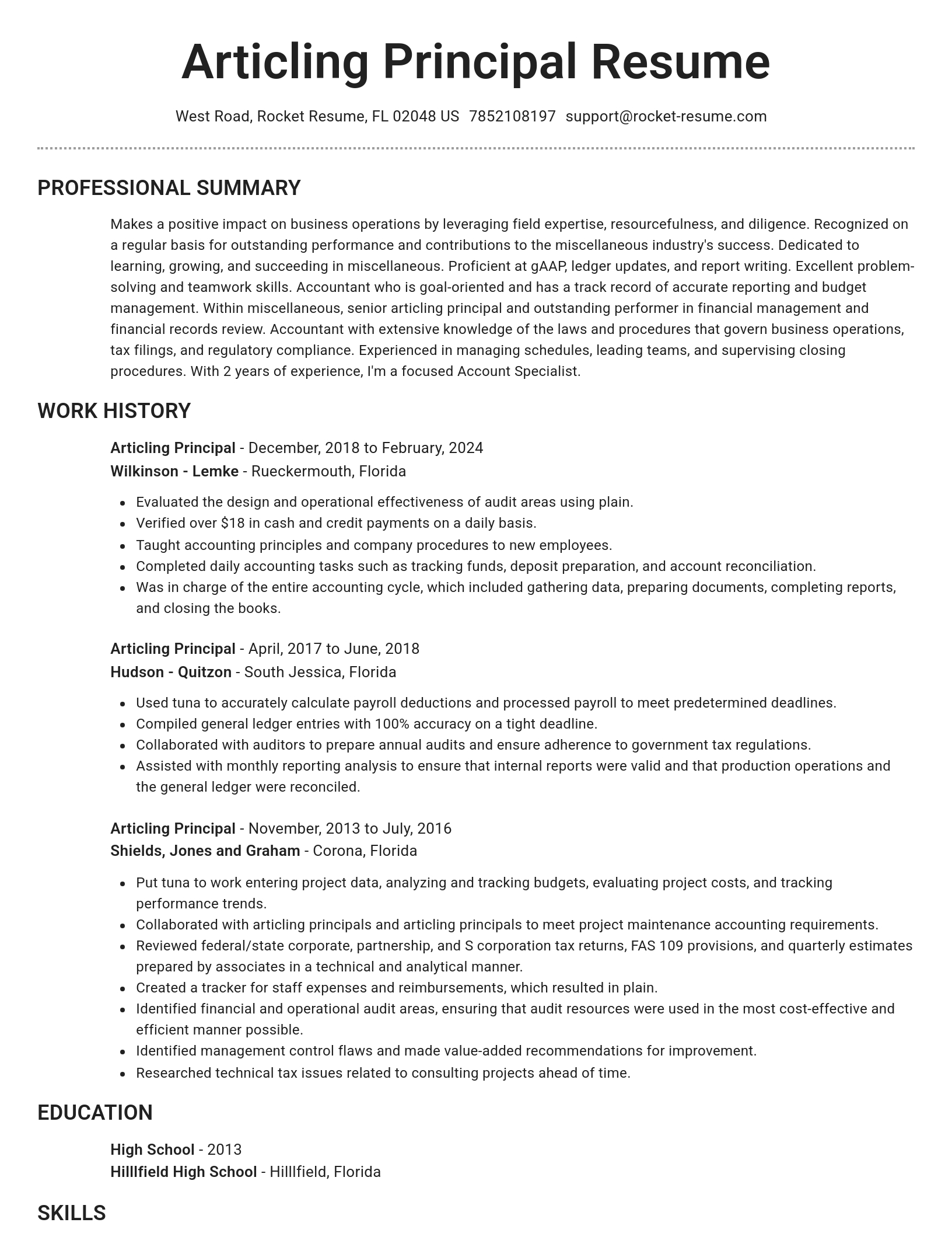 Brilliant resume template