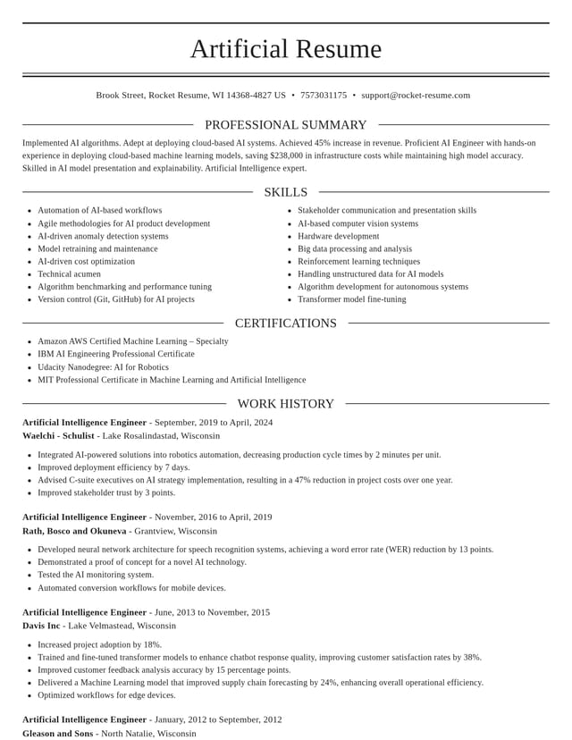 Elegant resume template