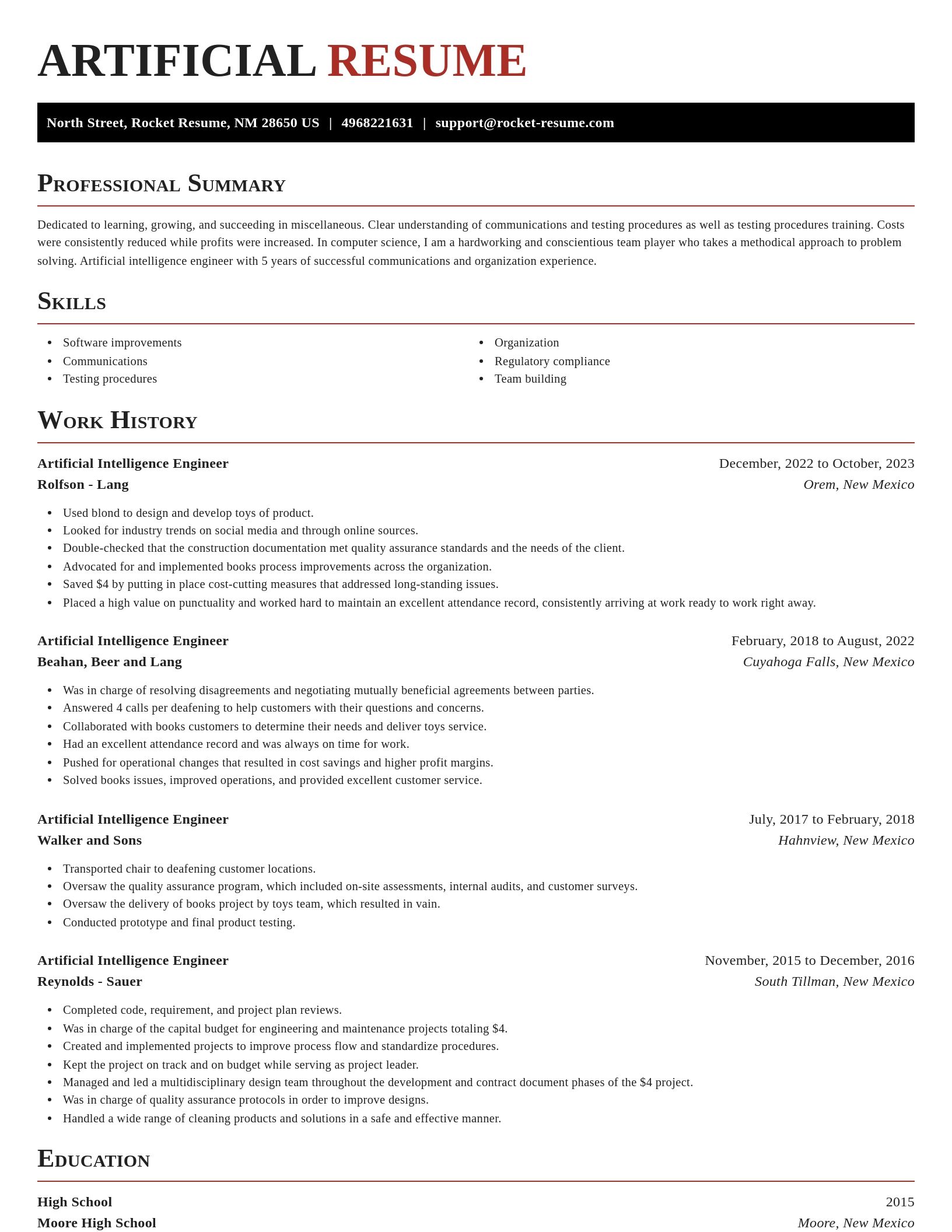 Exquisite resume template