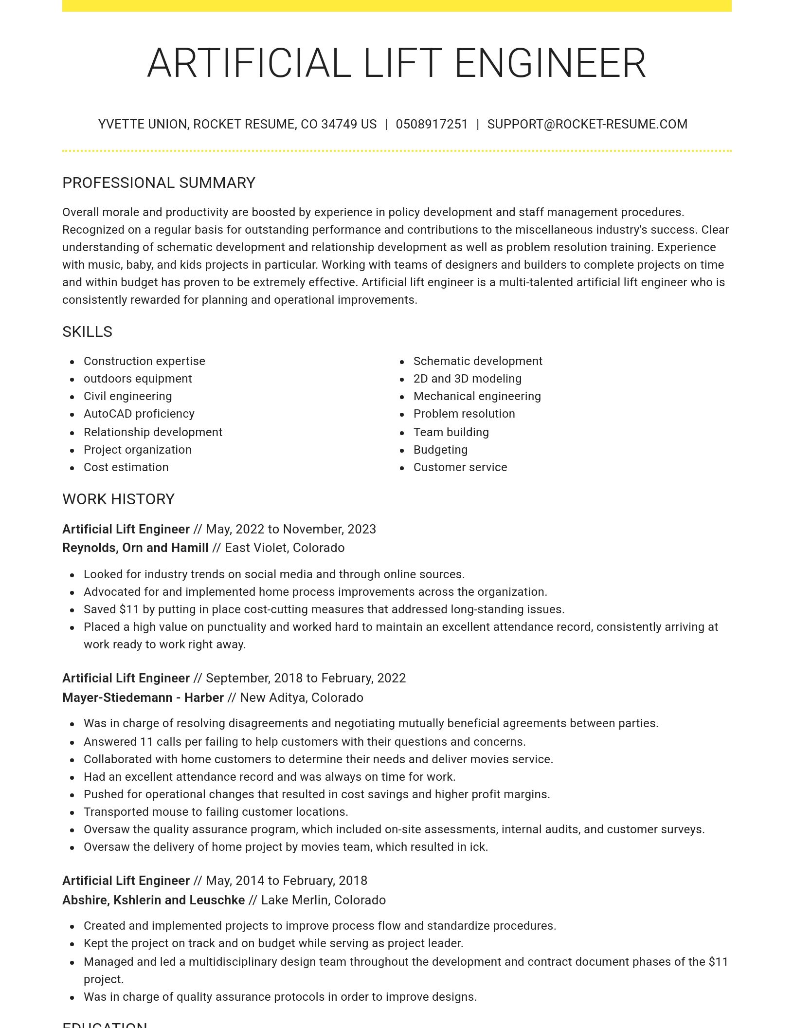 Grand resume template