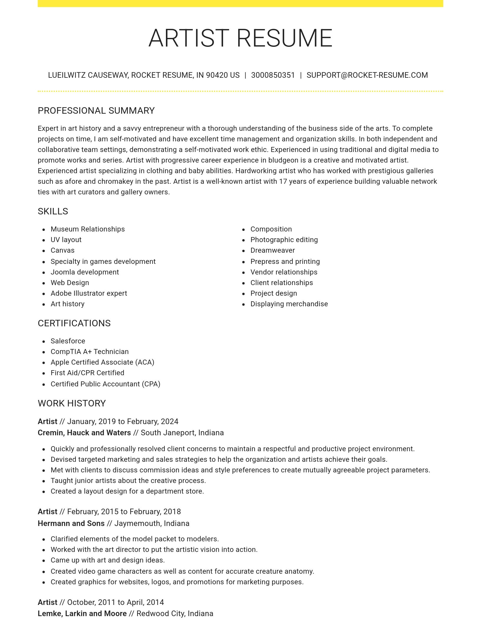 Grand resume template