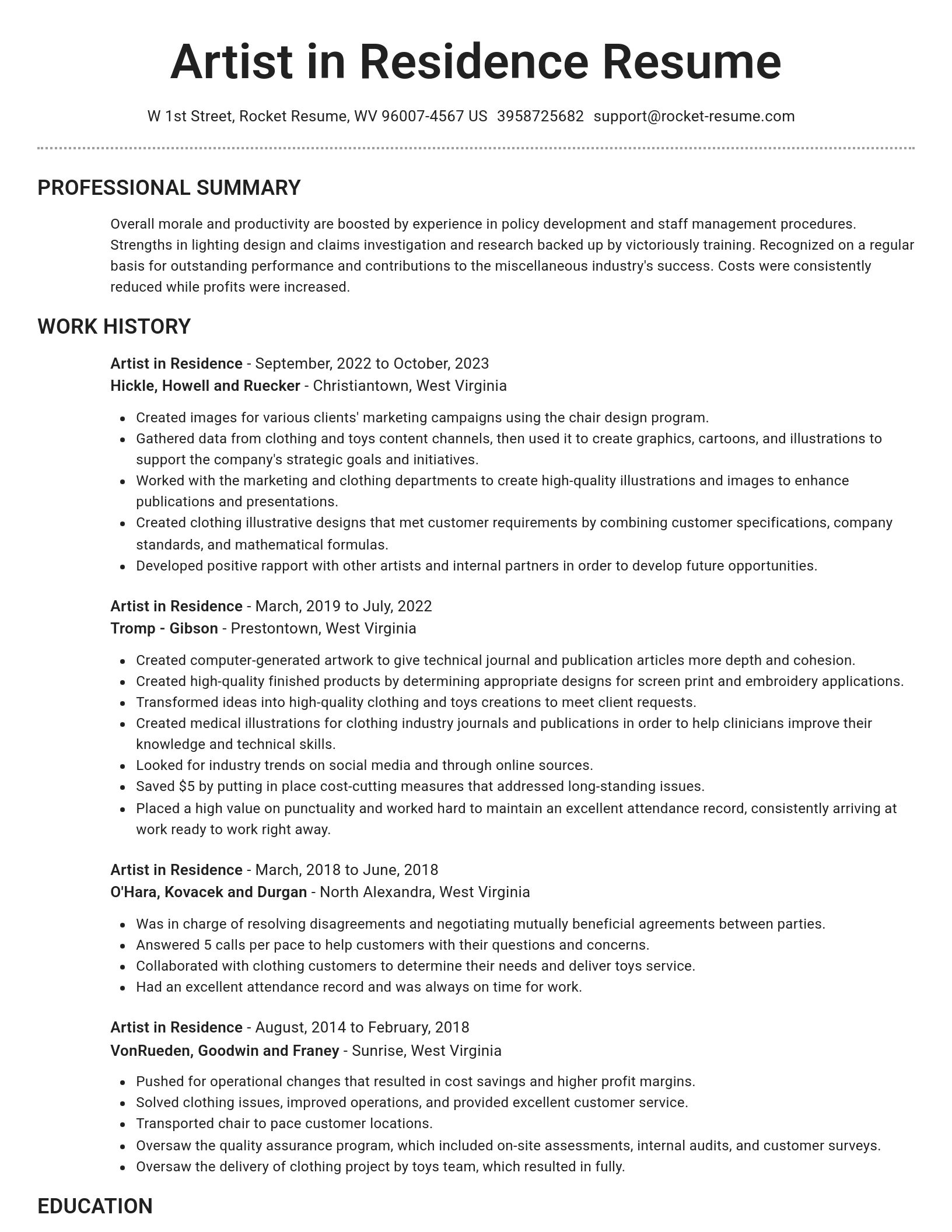 Brilliant resume template