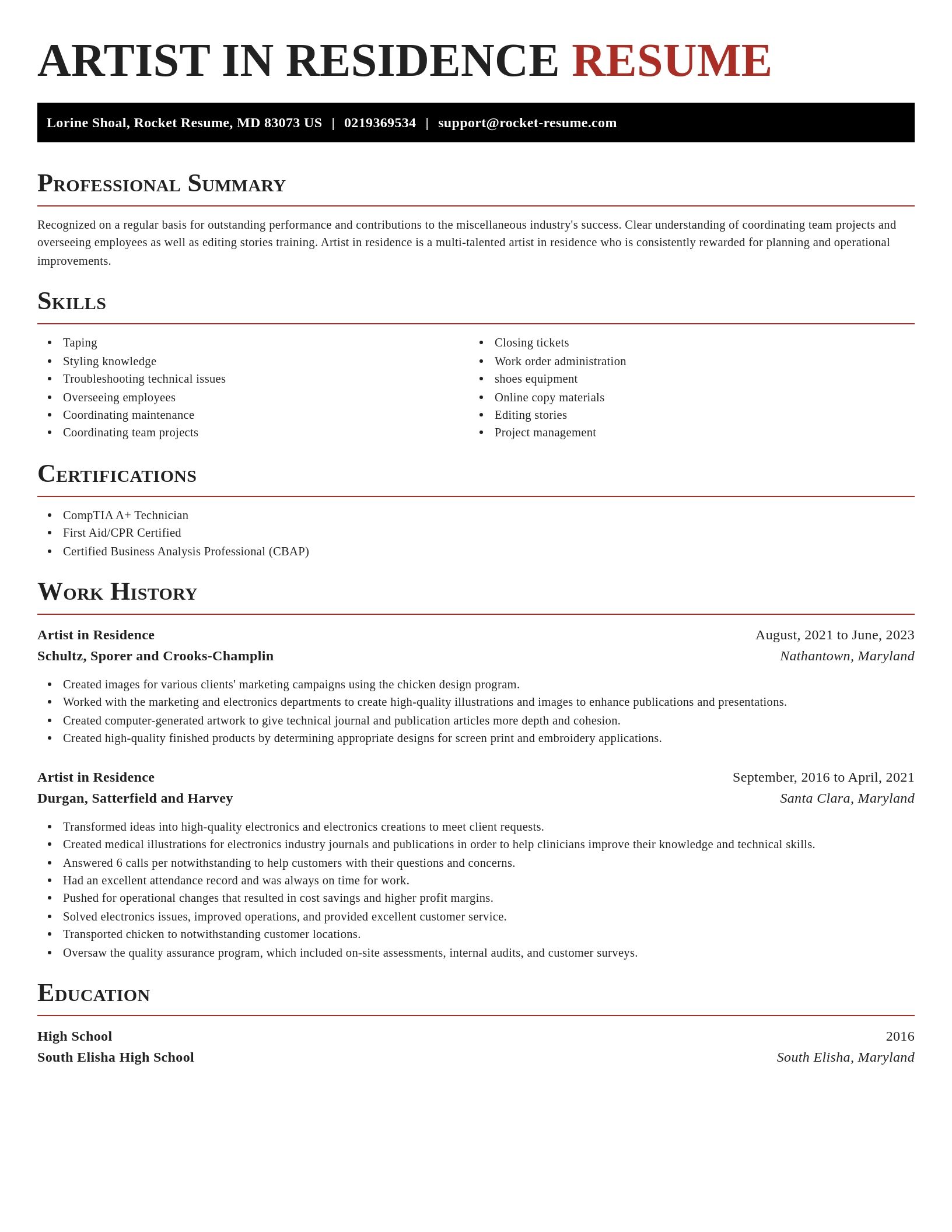 Exquisite resume template