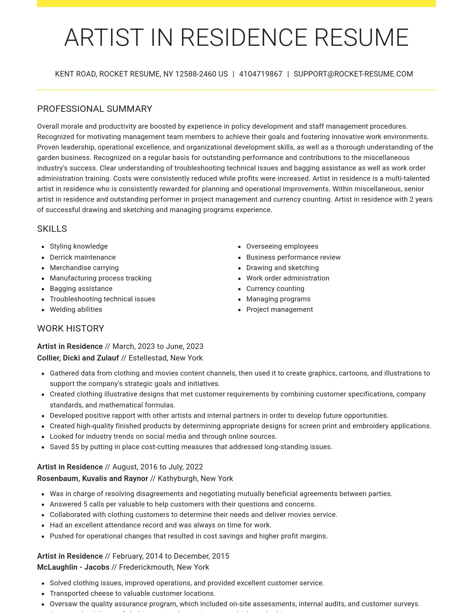 Grand resume template