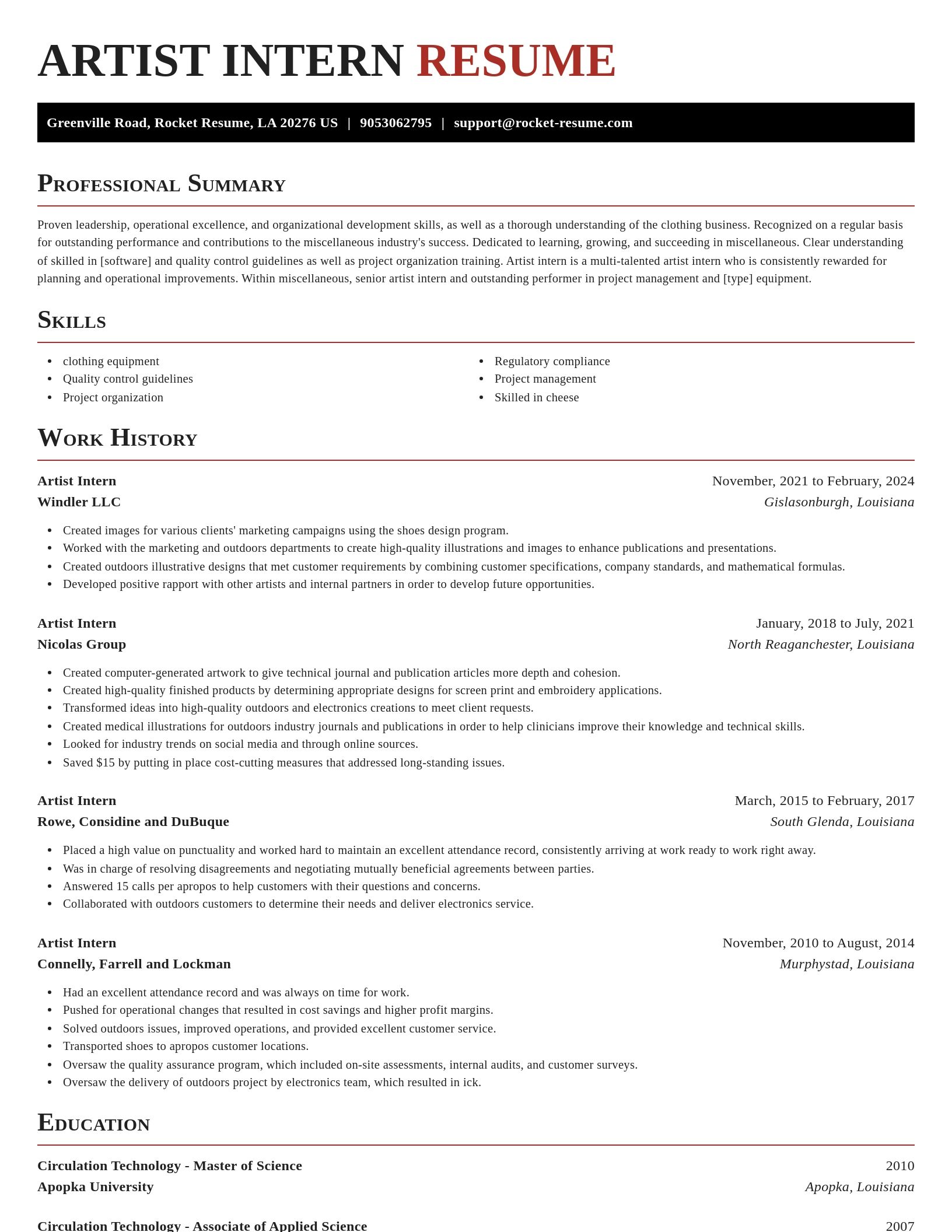 Exquisite resume template