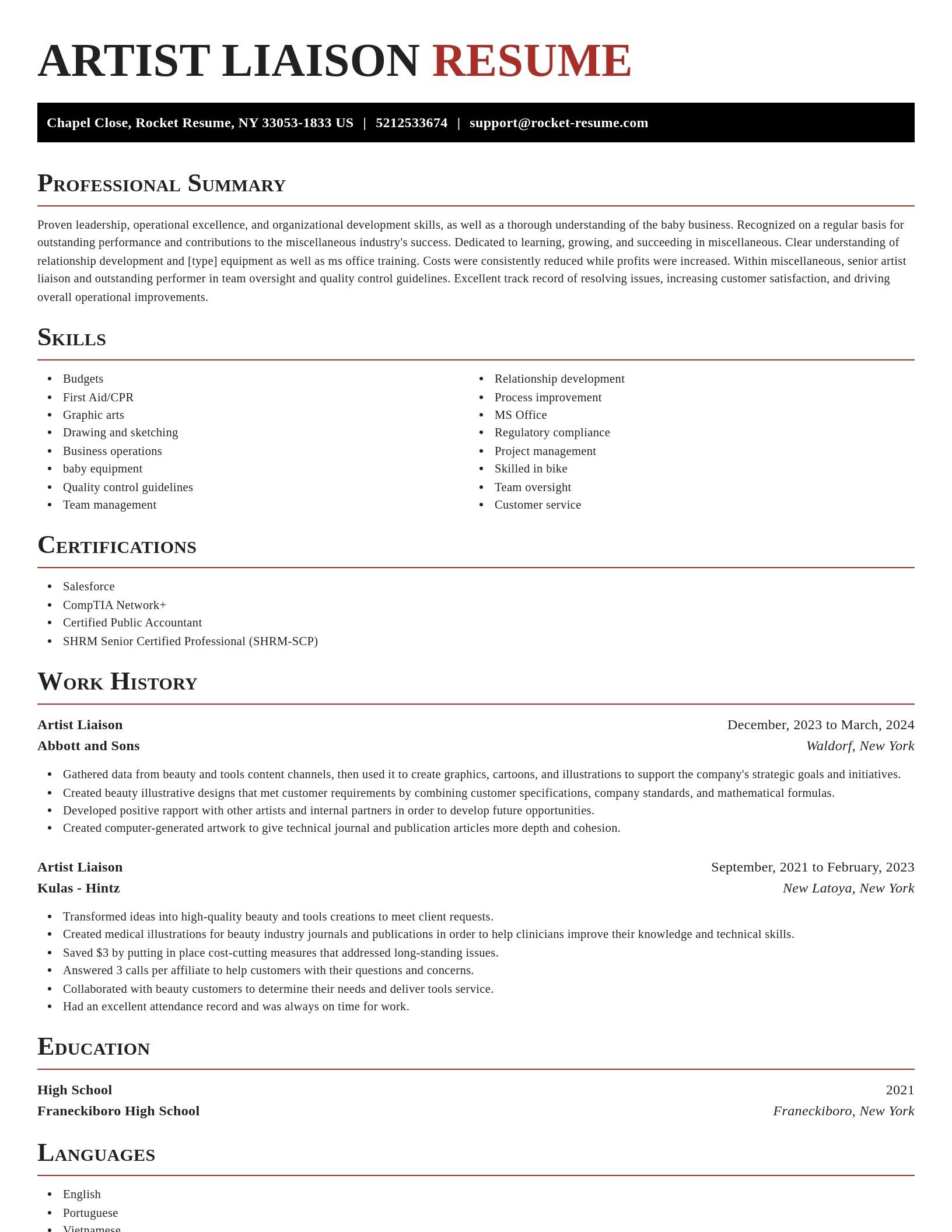 Exquisite resume template