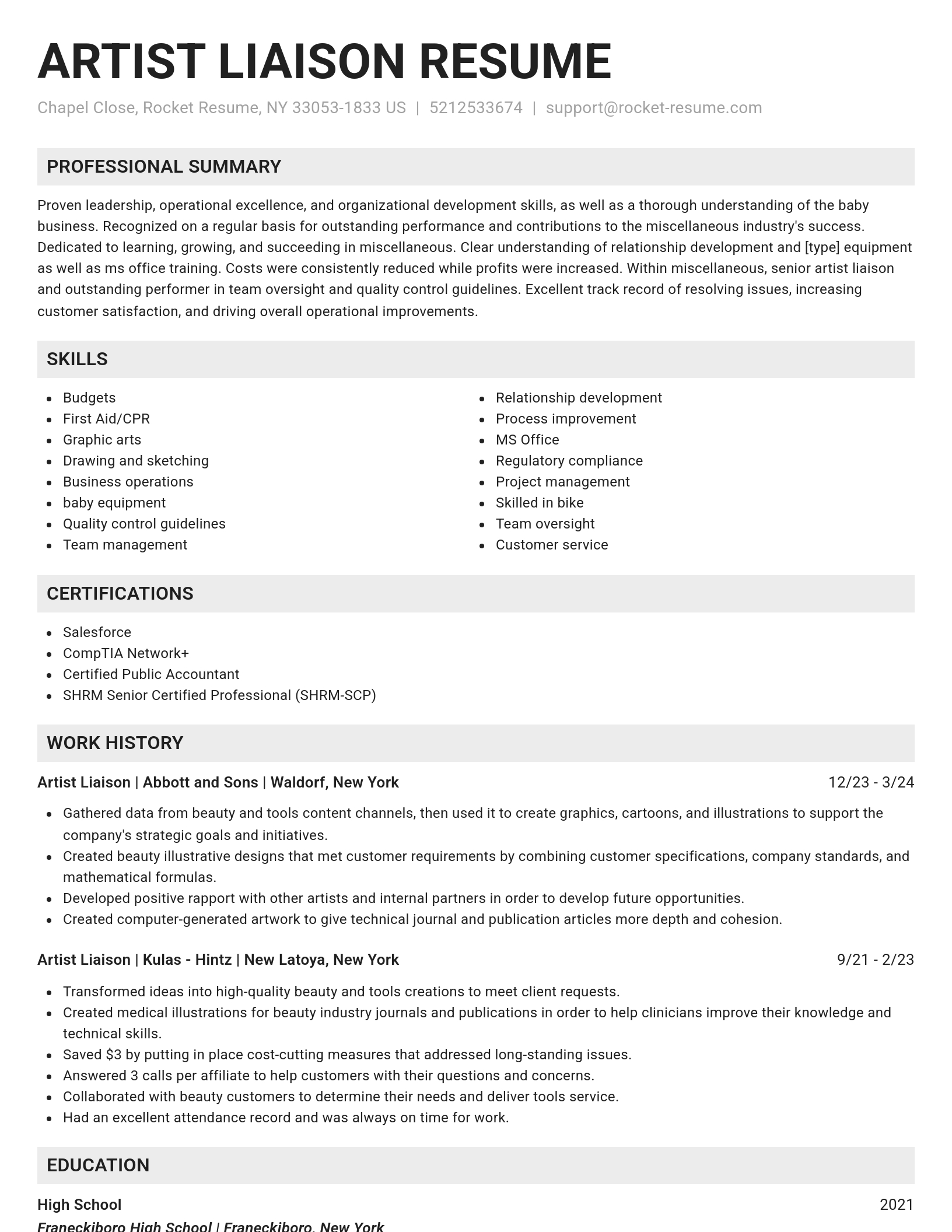 Genius resume template