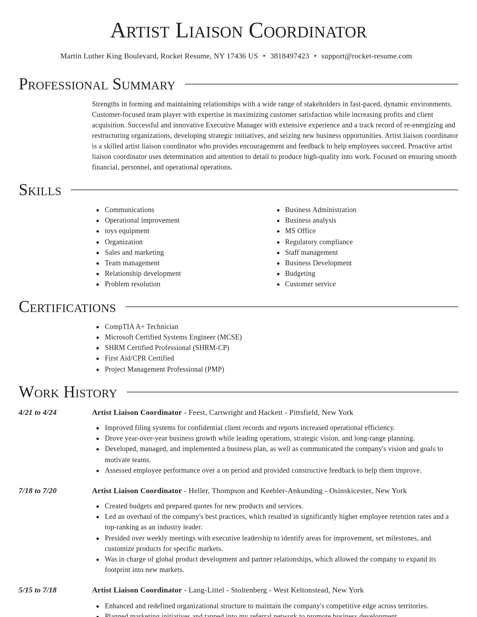 Director resume template