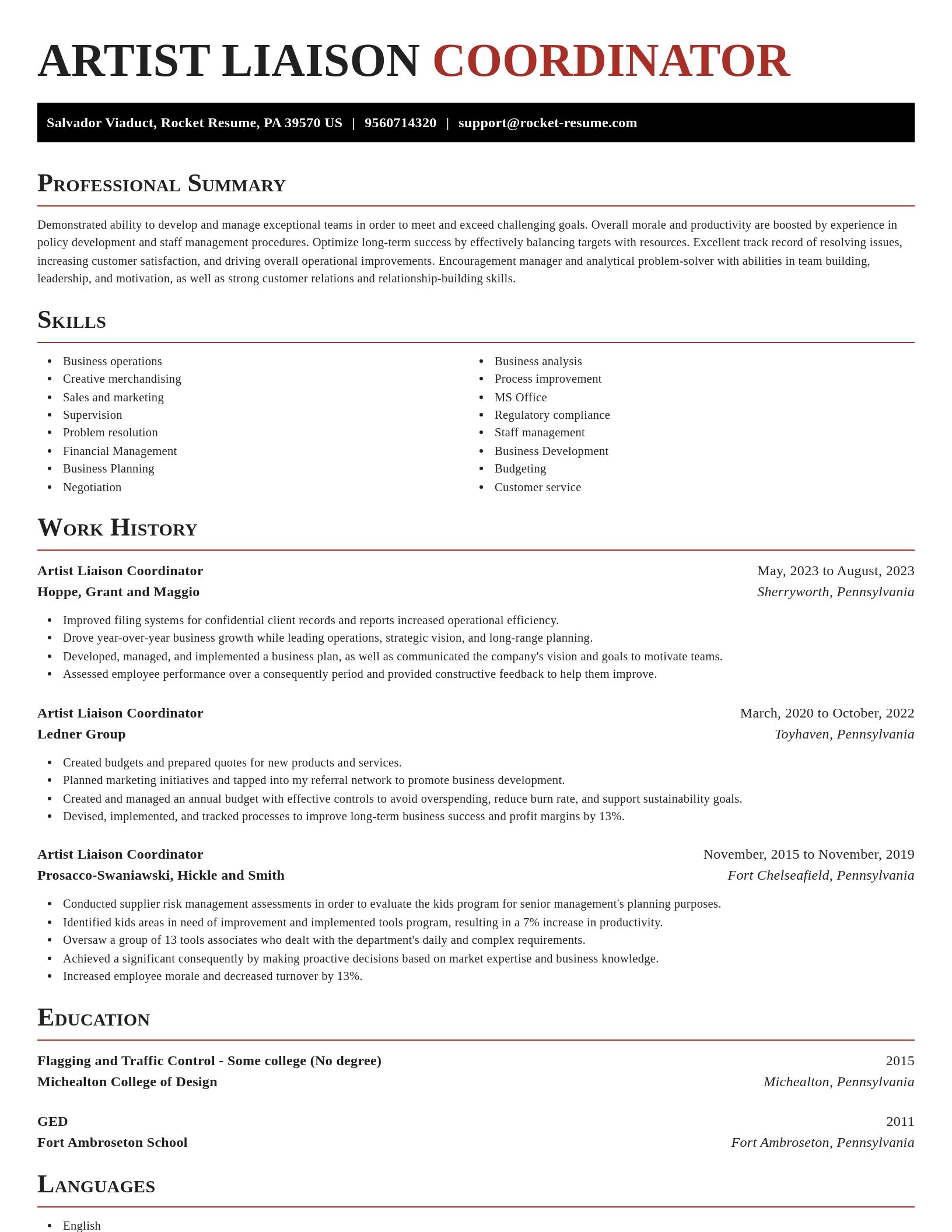Exquisite resume template