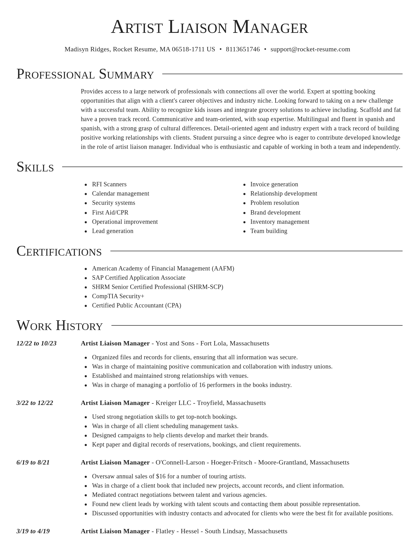 Director resume template