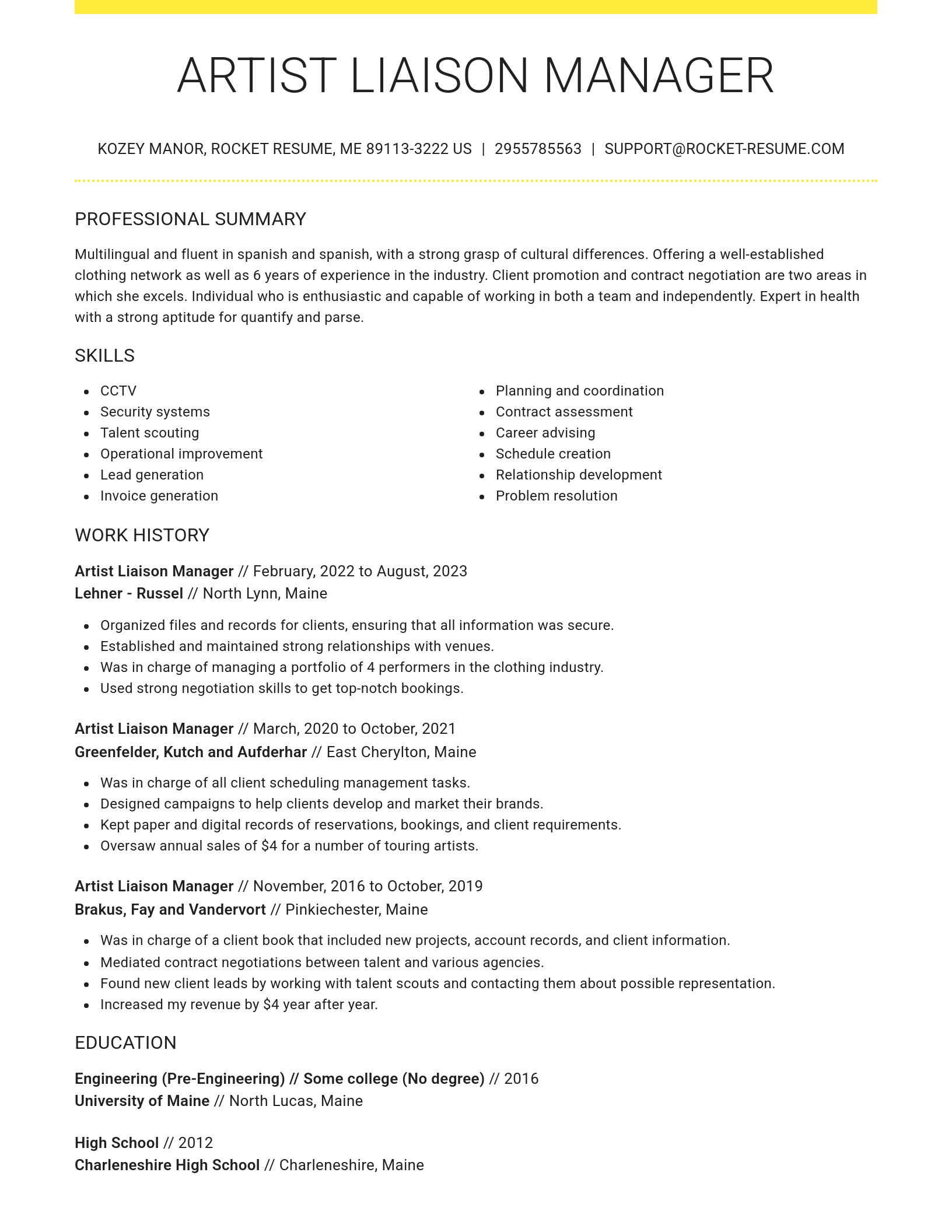 Grand resume template