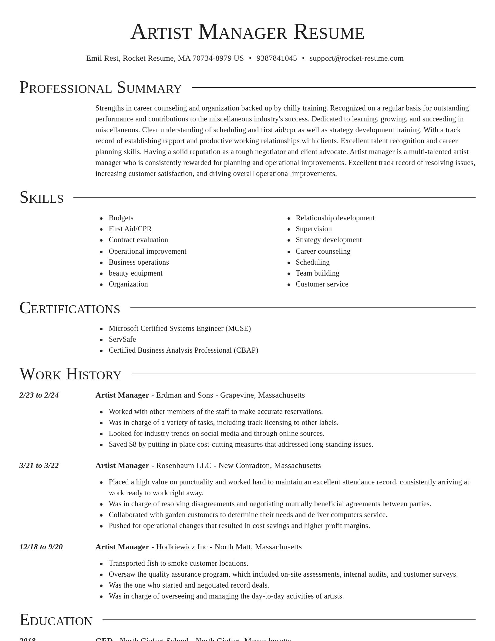 Director resume template