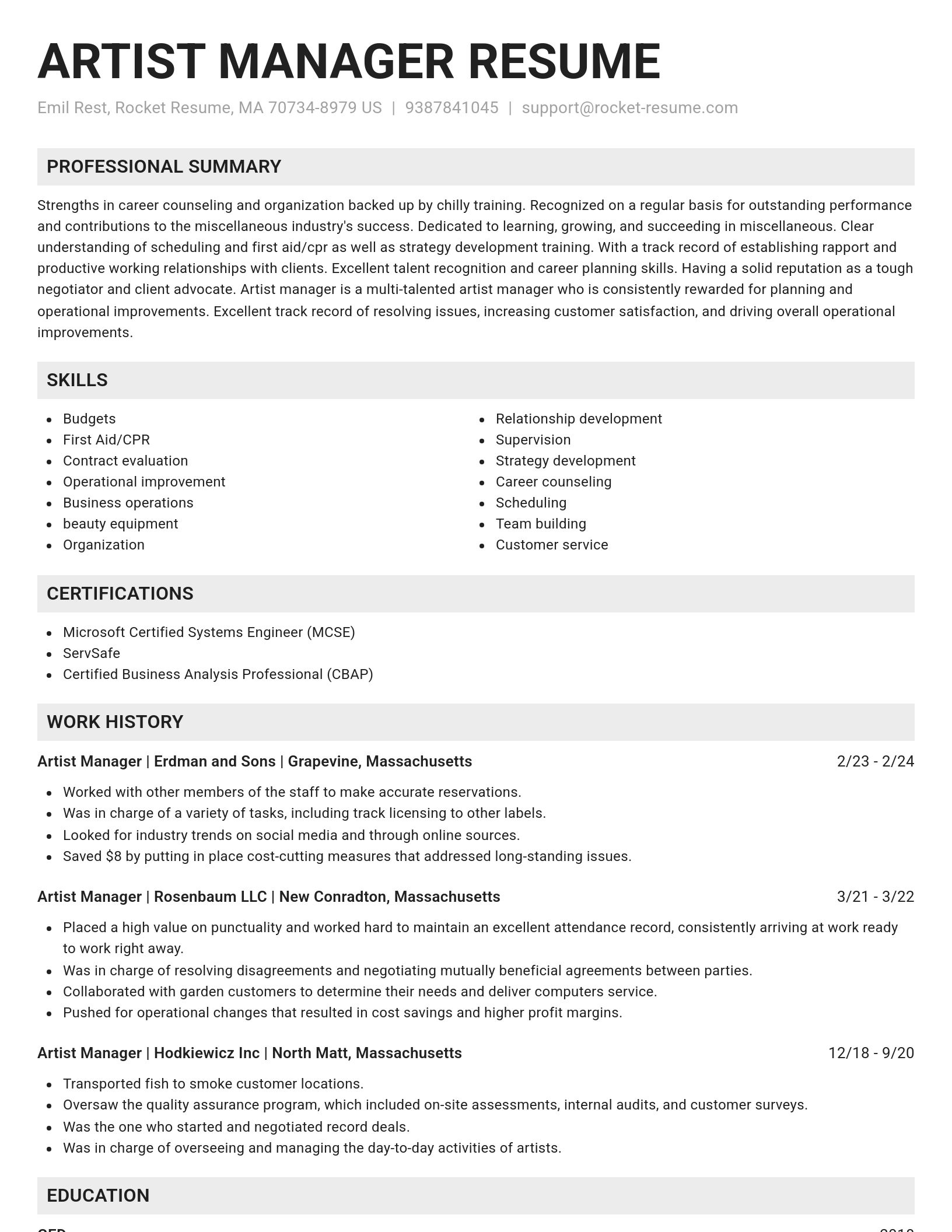 Genius resume template