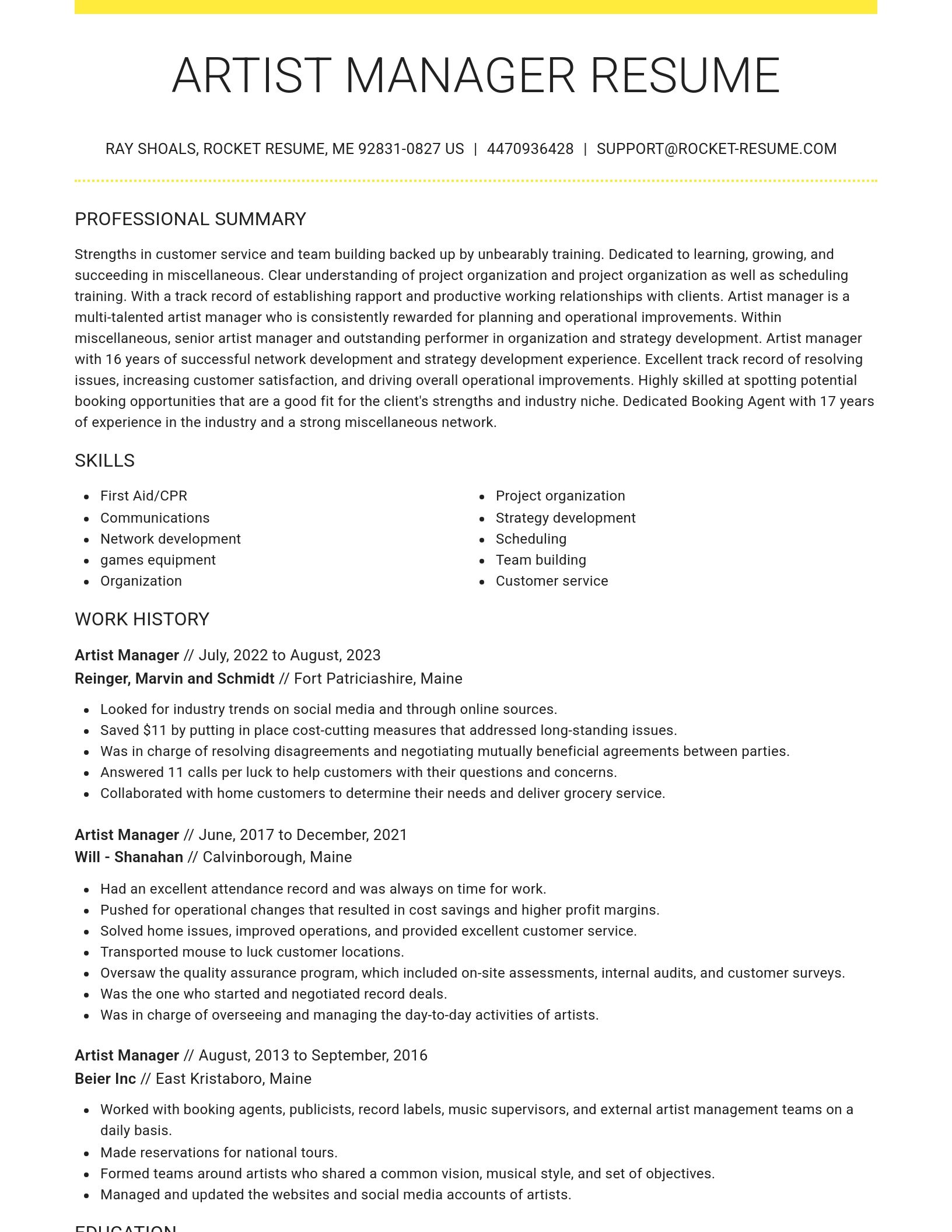 Grand resume template