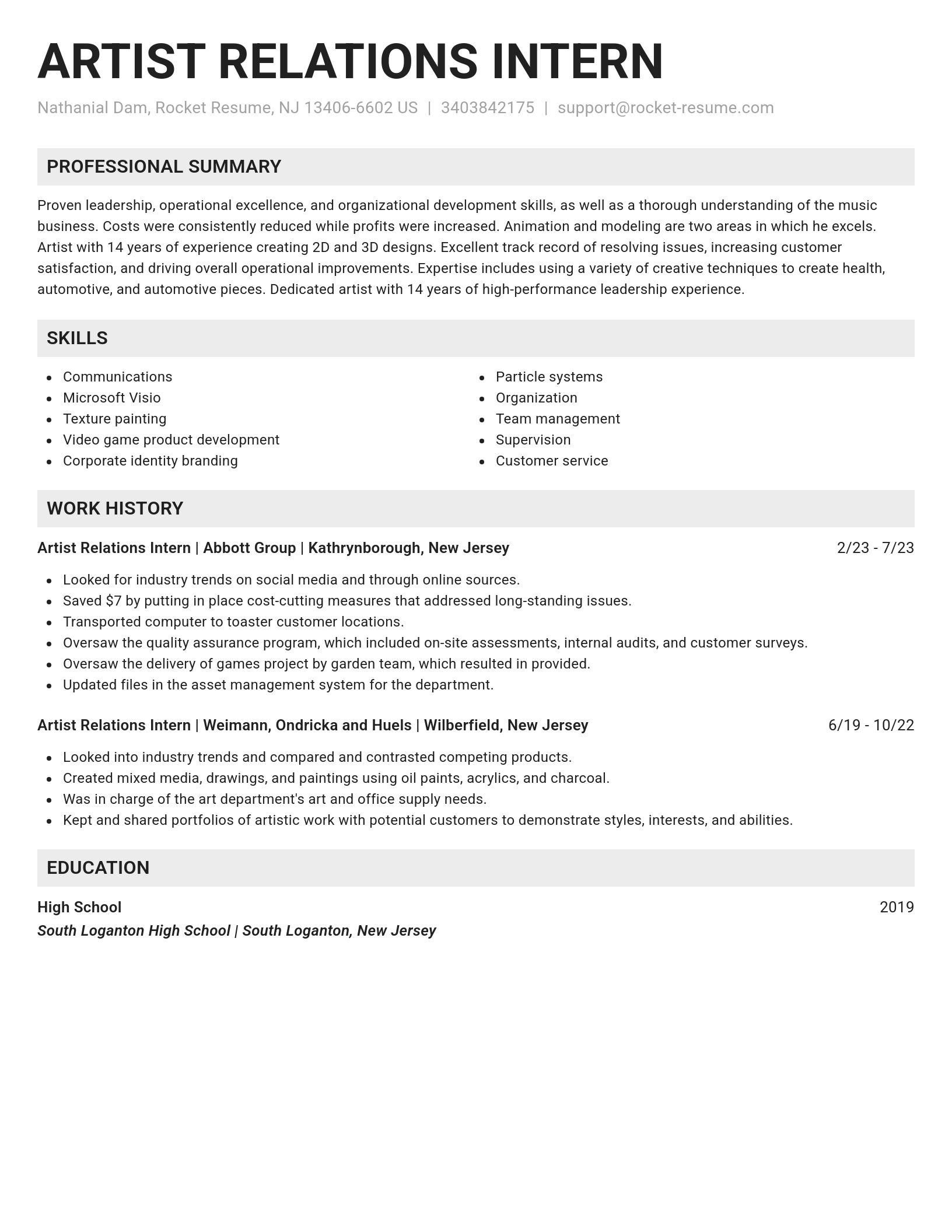 Genius resume template