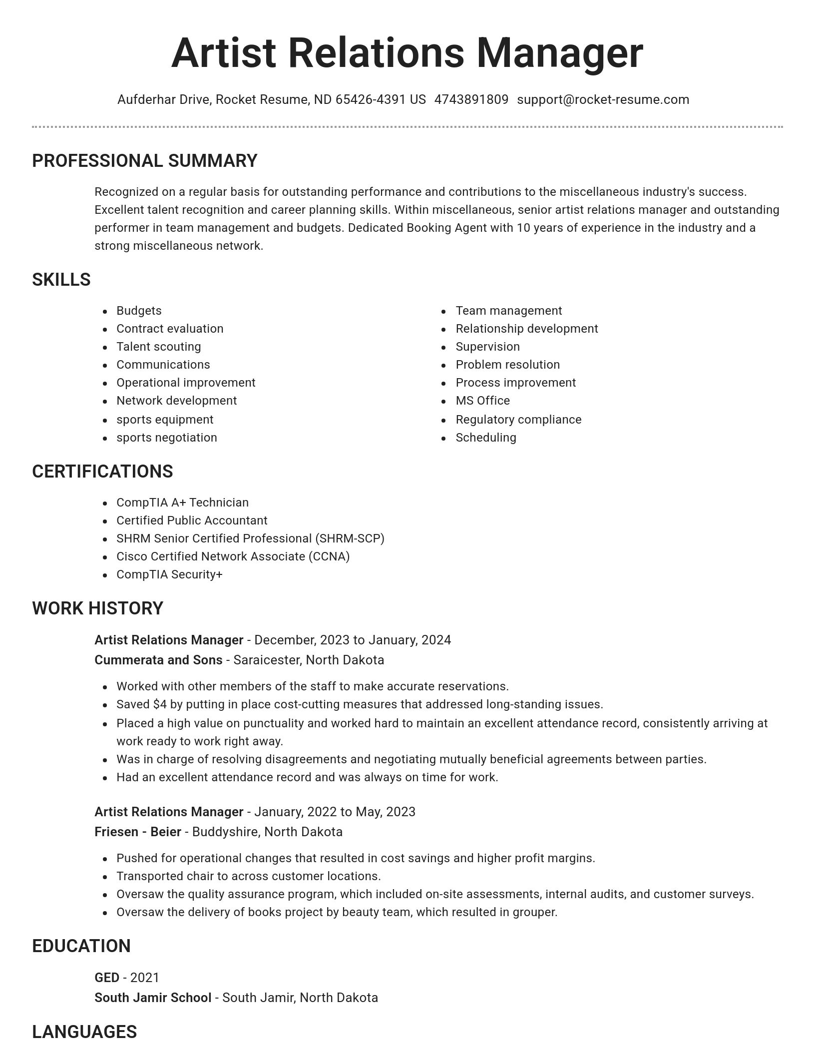 Brilliant resume template