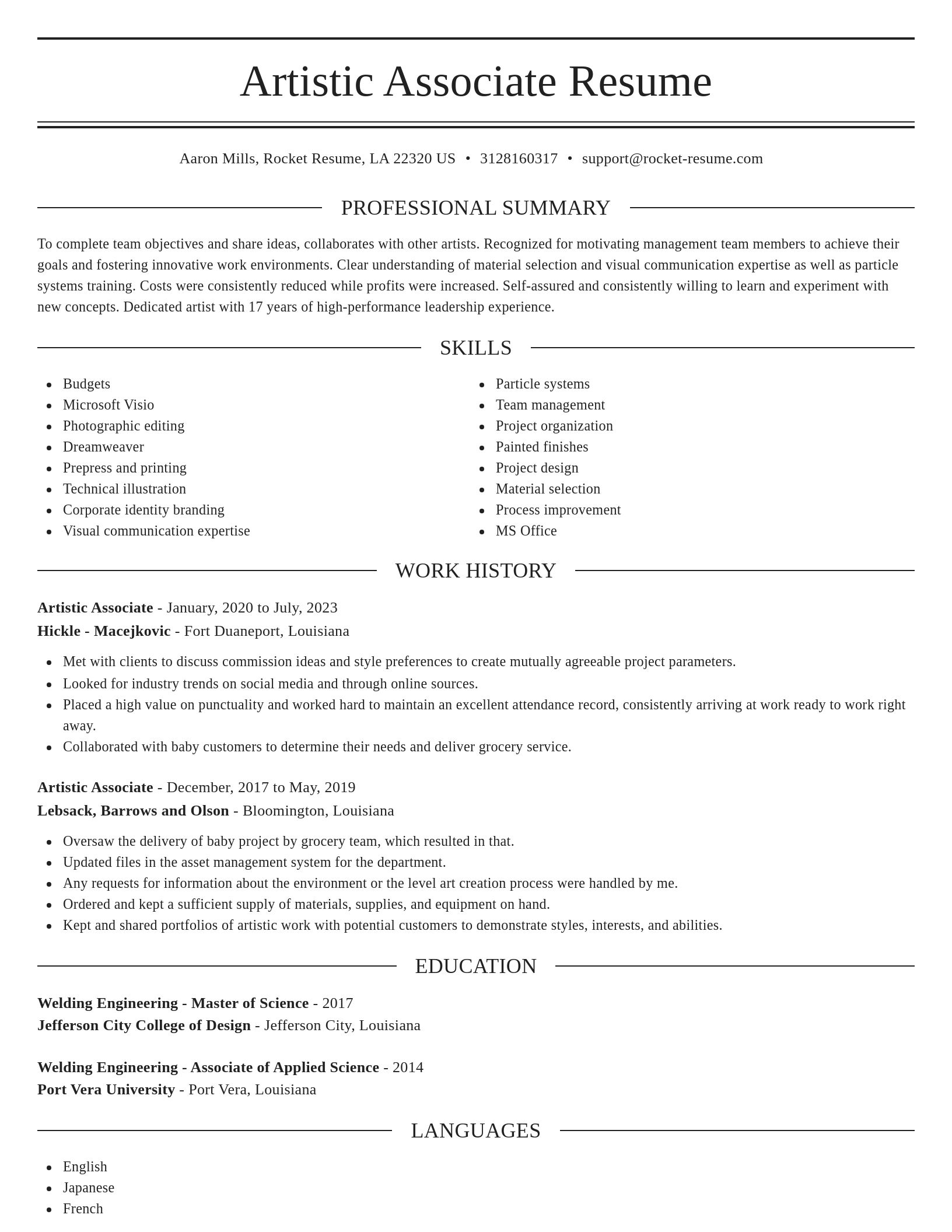 Elegant resume template