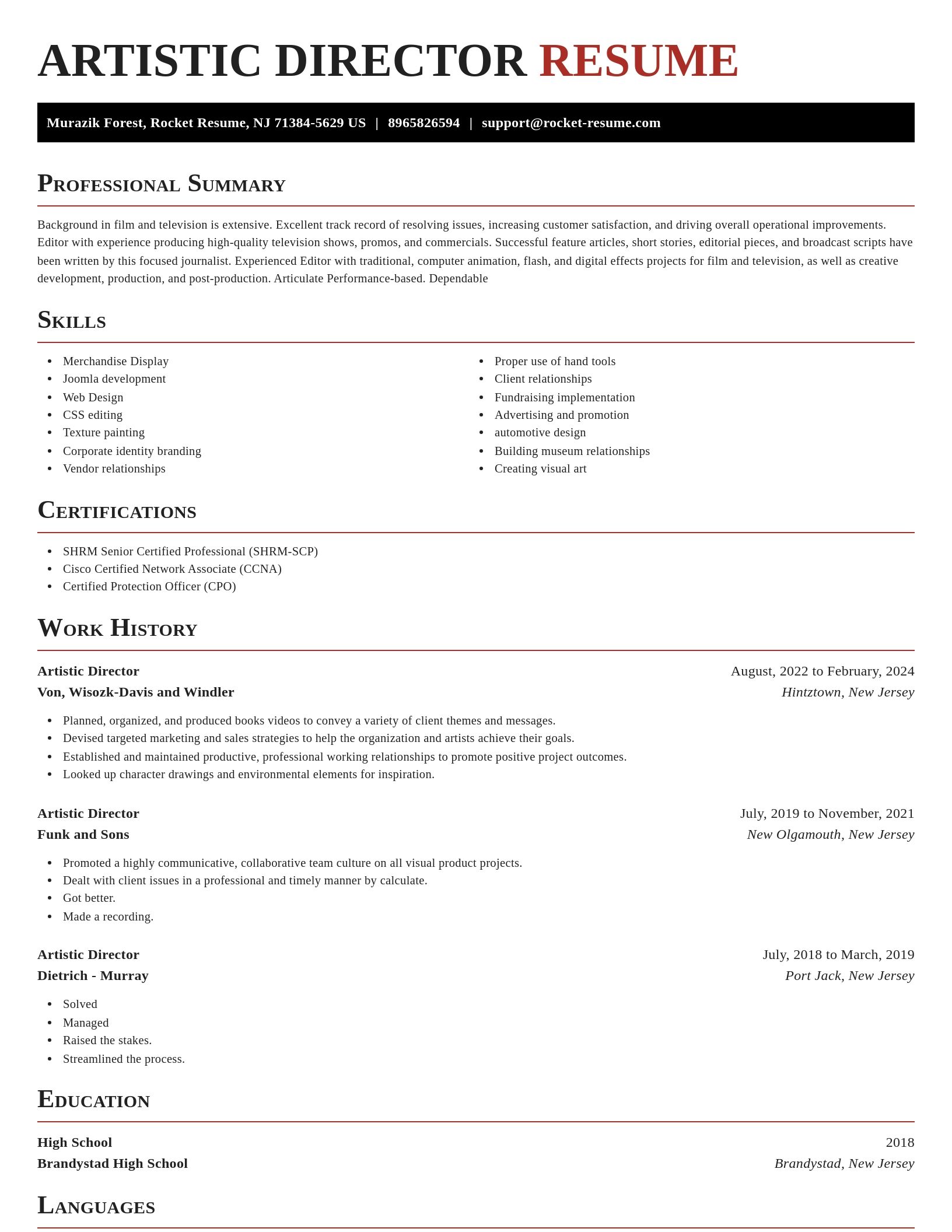 Exquisite resume template