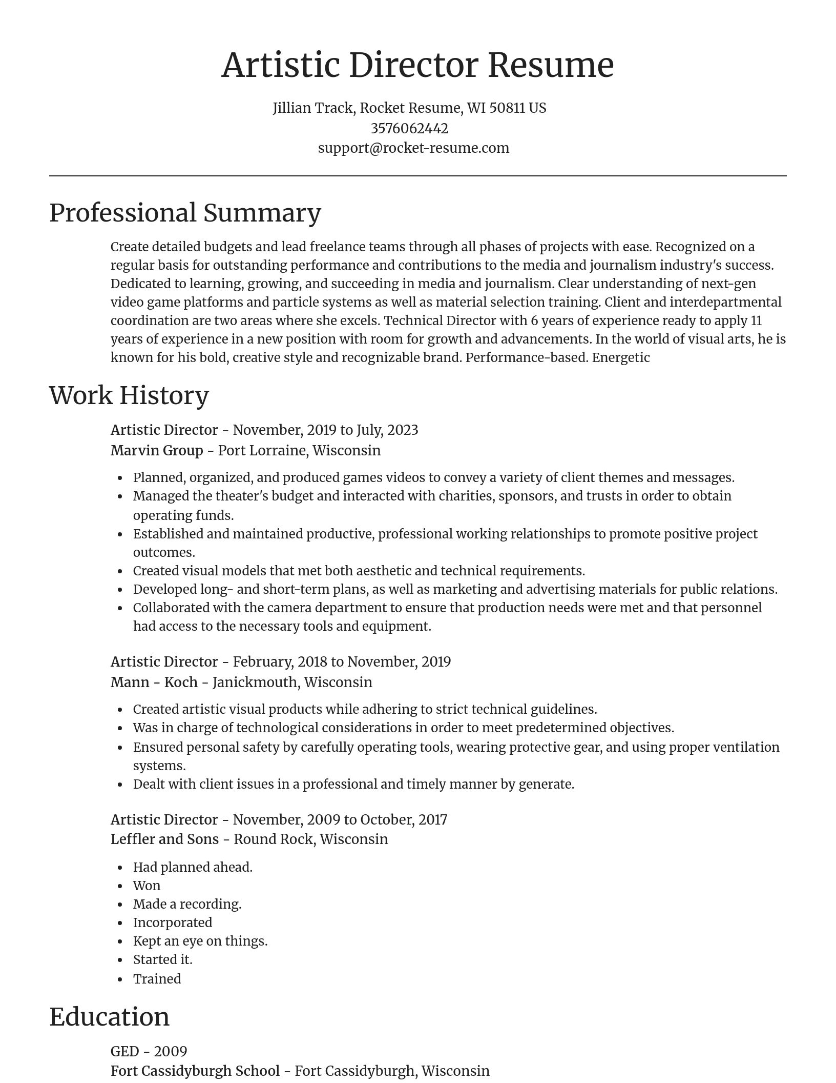 Focal Point resume template