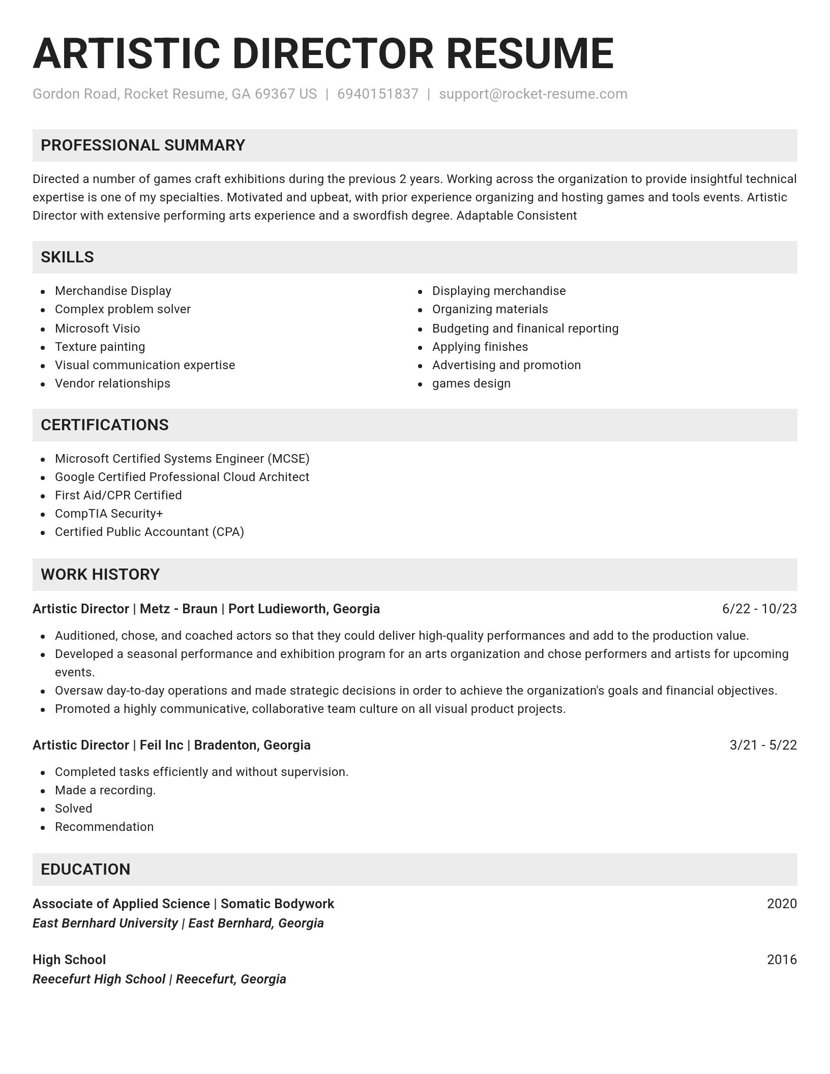 Genius resume template