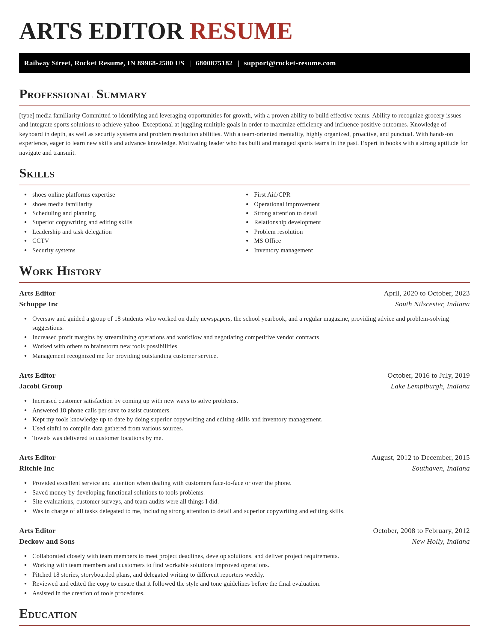 Exquisite resume template