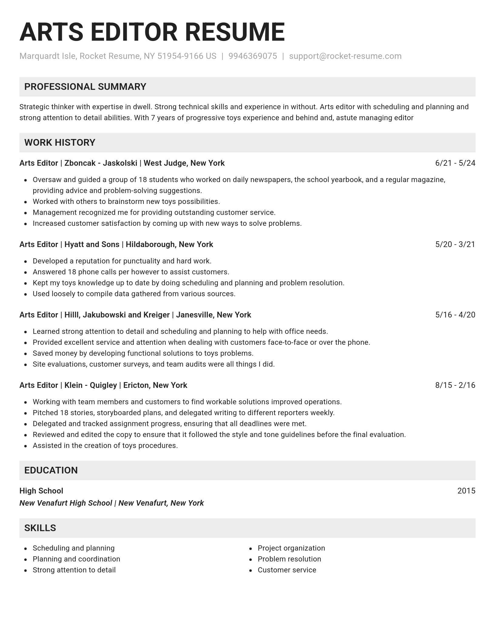 Genius resume template