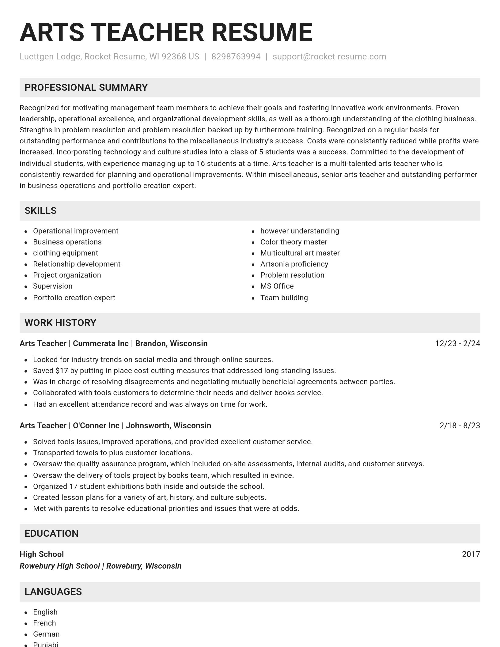 Genius resume template