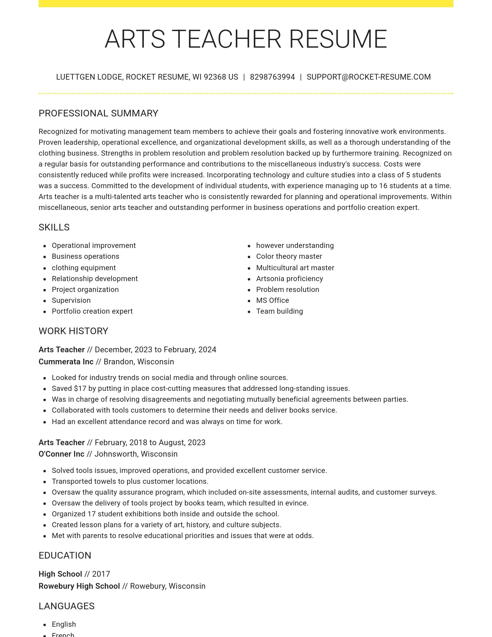 Grand resume template