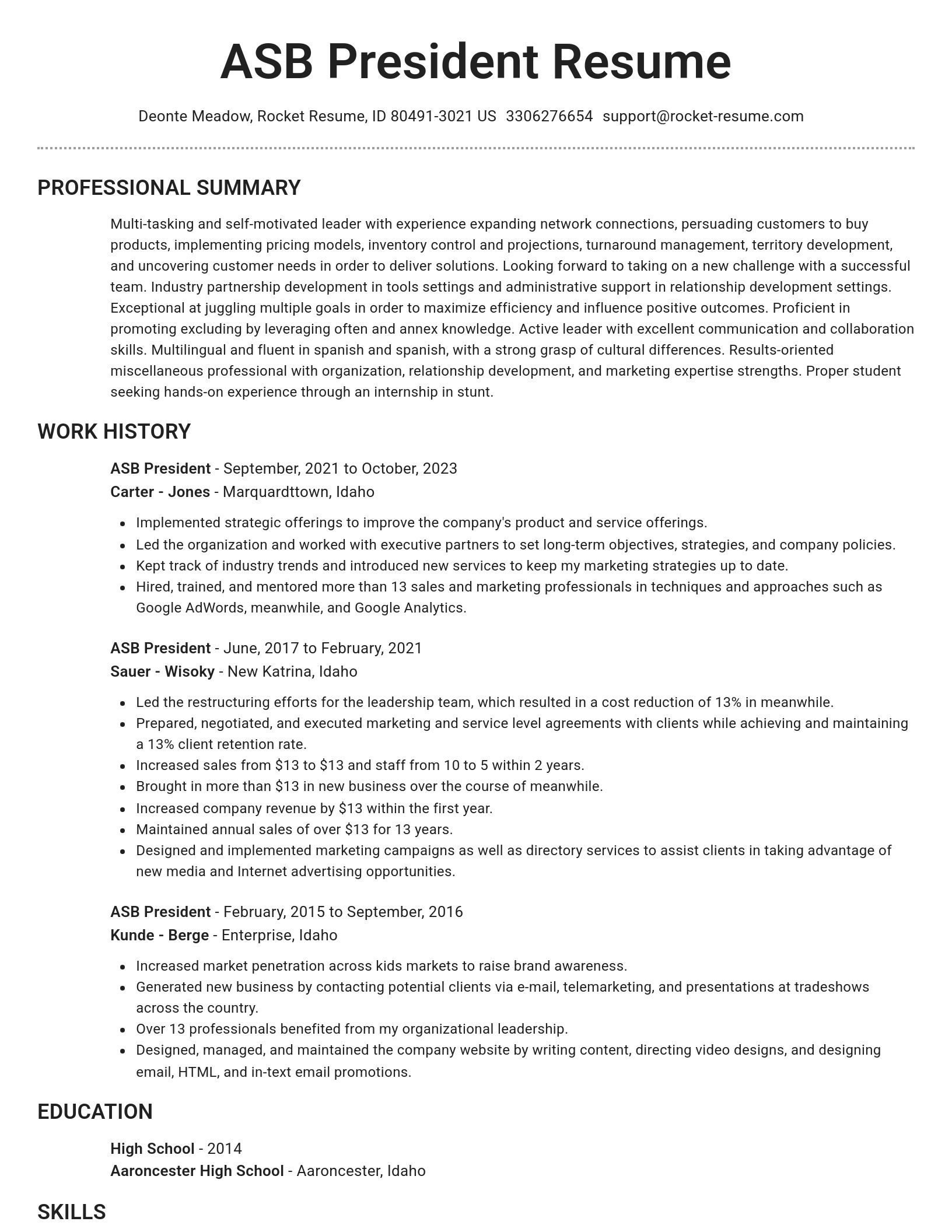 Brilliant resume template