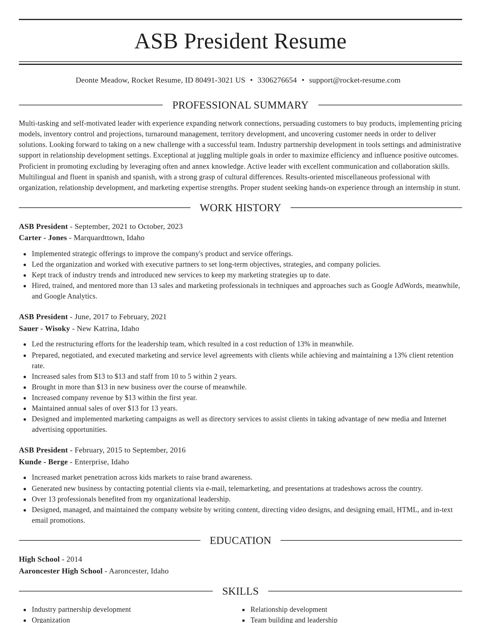 Elegant resume template